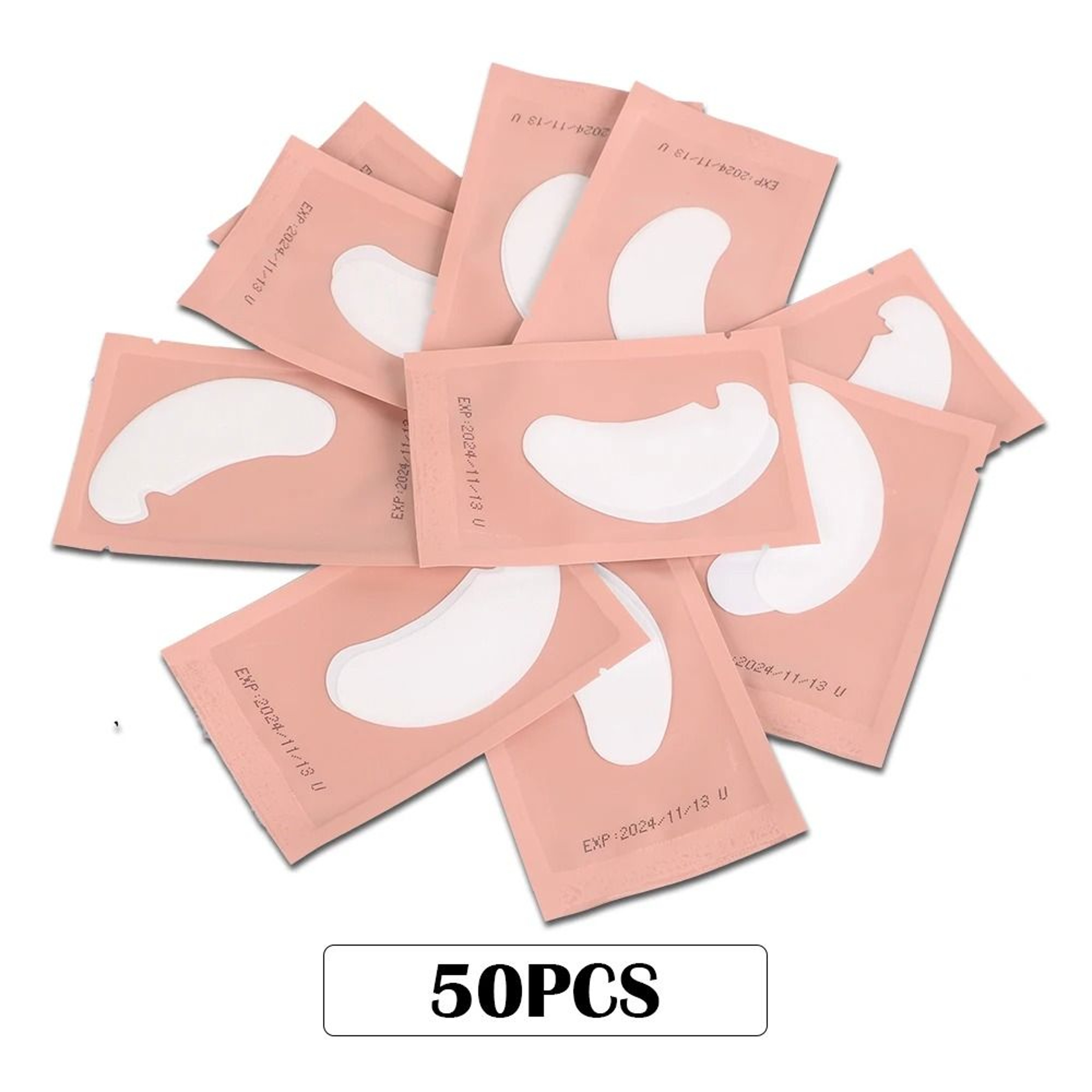Gel Hydrogel Eye Mask Pads For Eyelash Extension 50 Pair U Shape Notch 7
