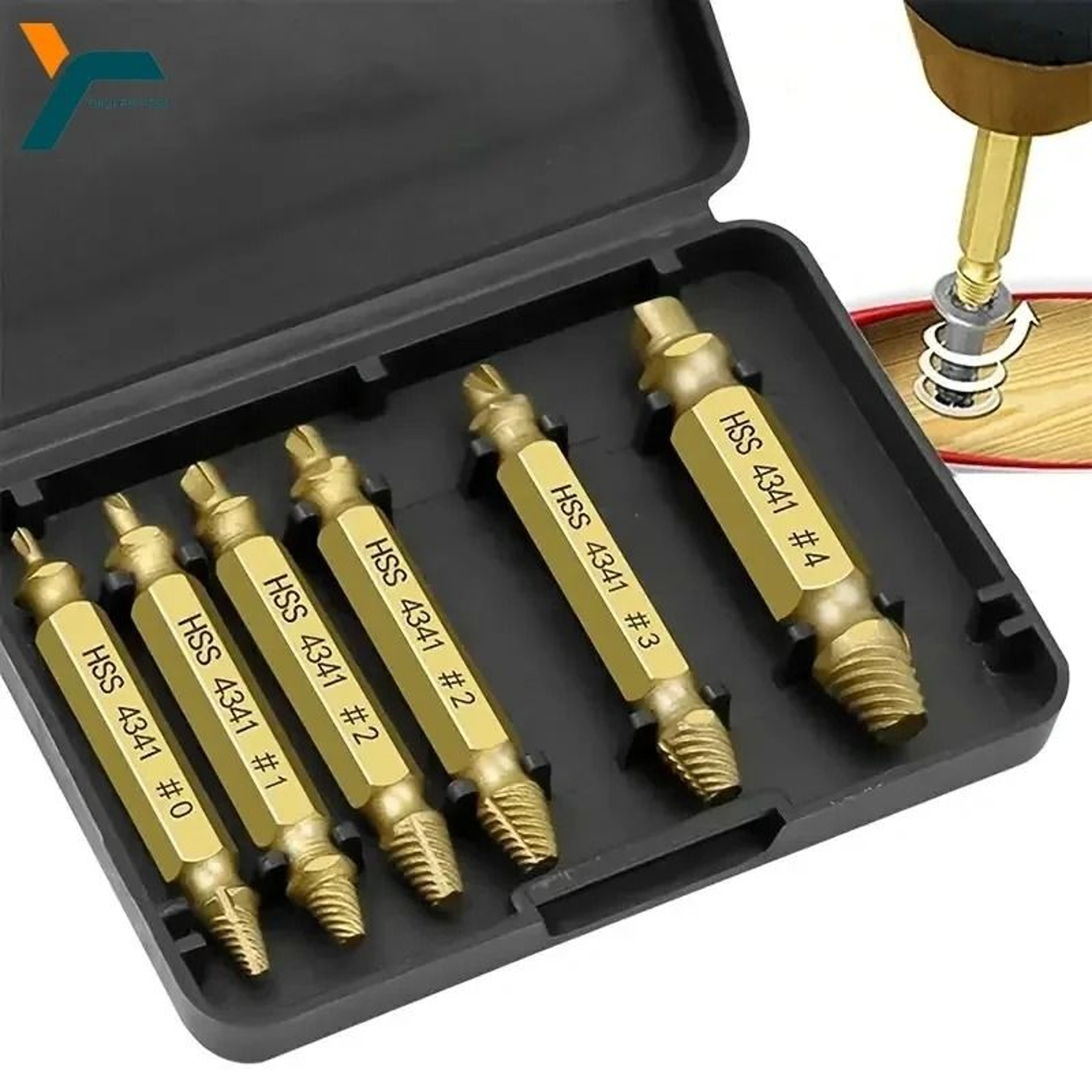 Damaged Screw Extractor Set HSS Drill Bit Kit For Stripped Screws 0