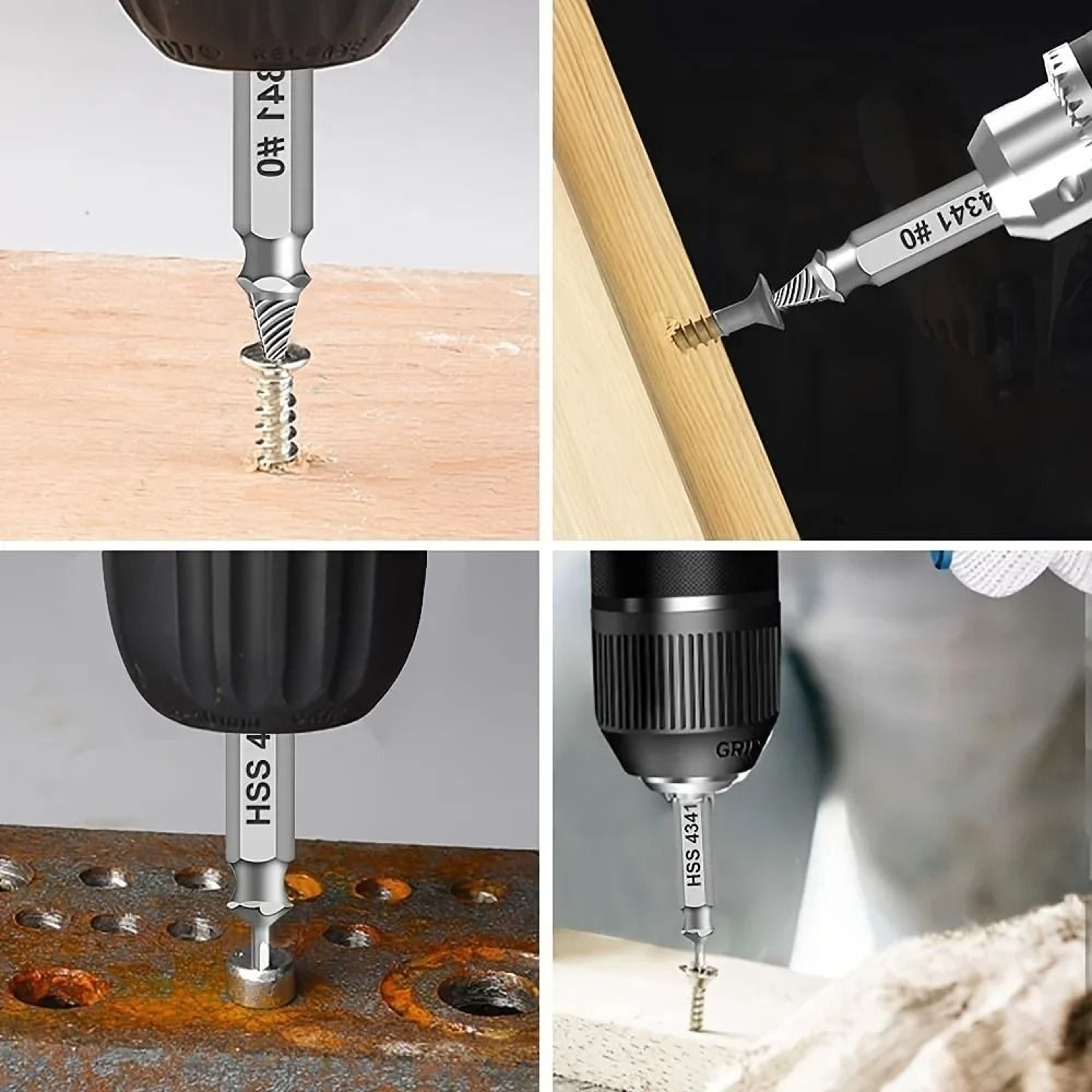 Damaged Screw Extractor Set HSS Drill Bit Kit For Stripped Screws 5