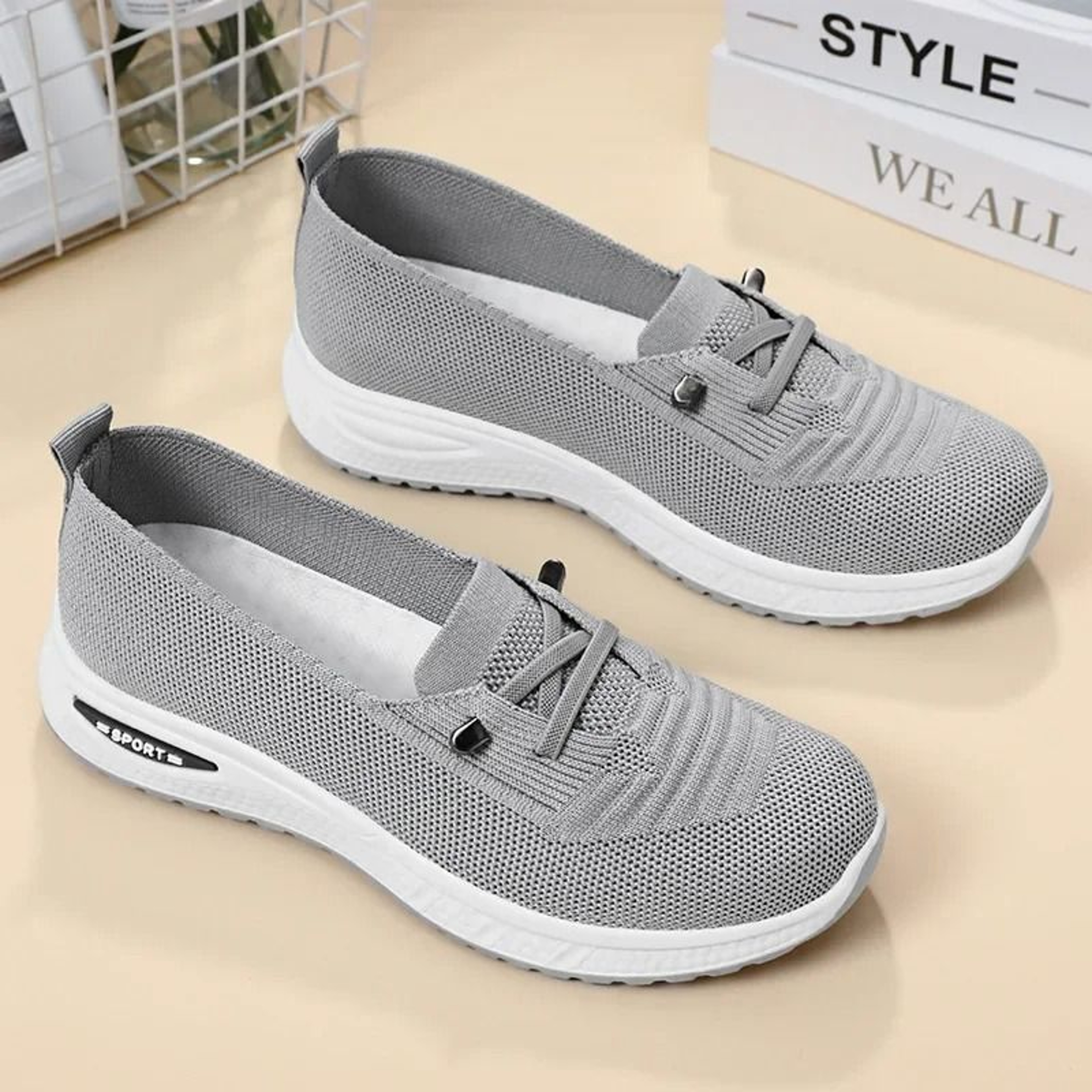 Womens Breathable Flat Walking Shoes Soft Casual Sports Flats 1