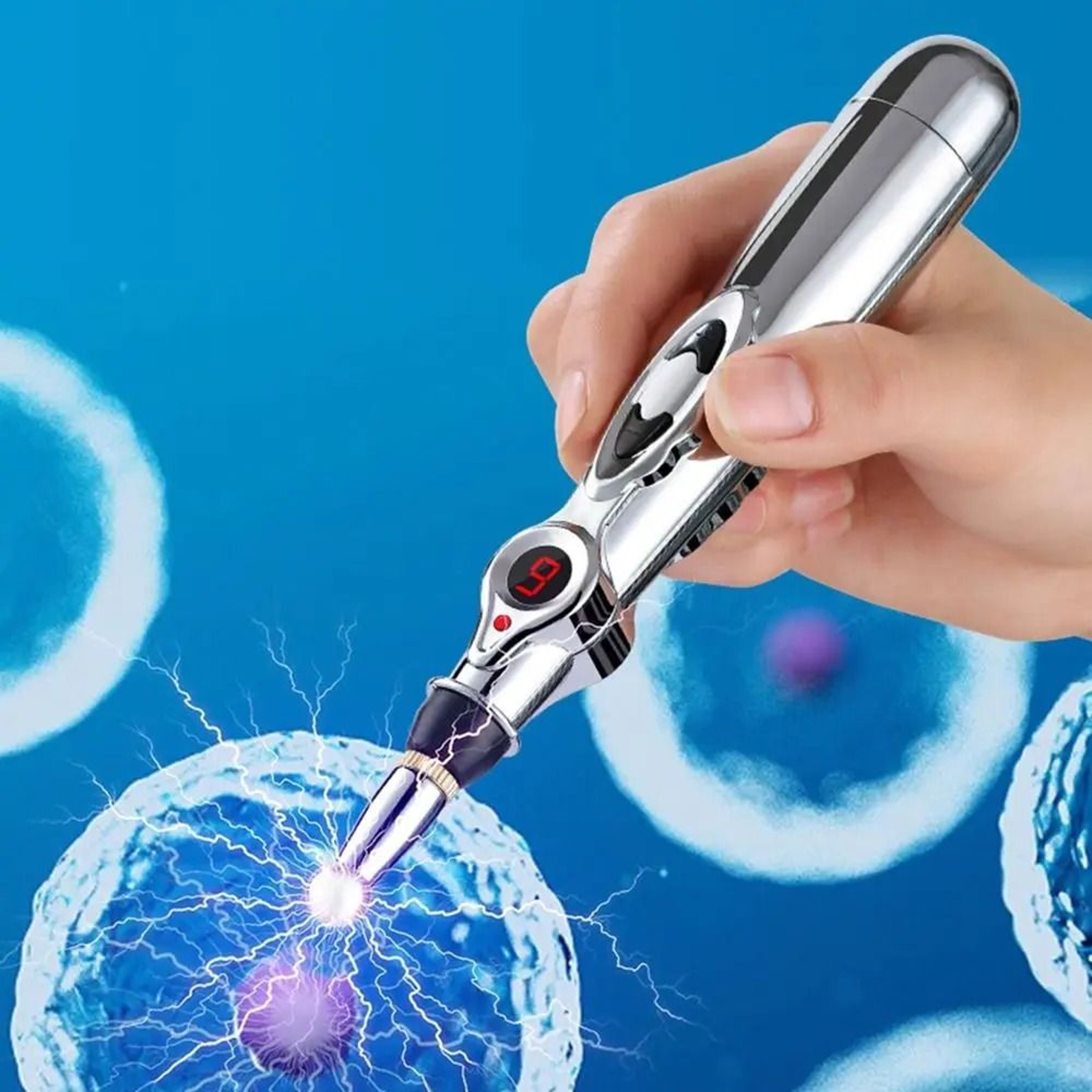 Electronic Acupuncture Pen 2 3 Or 5 Heads 9 Gear Meridian Energy Therapy Device 0