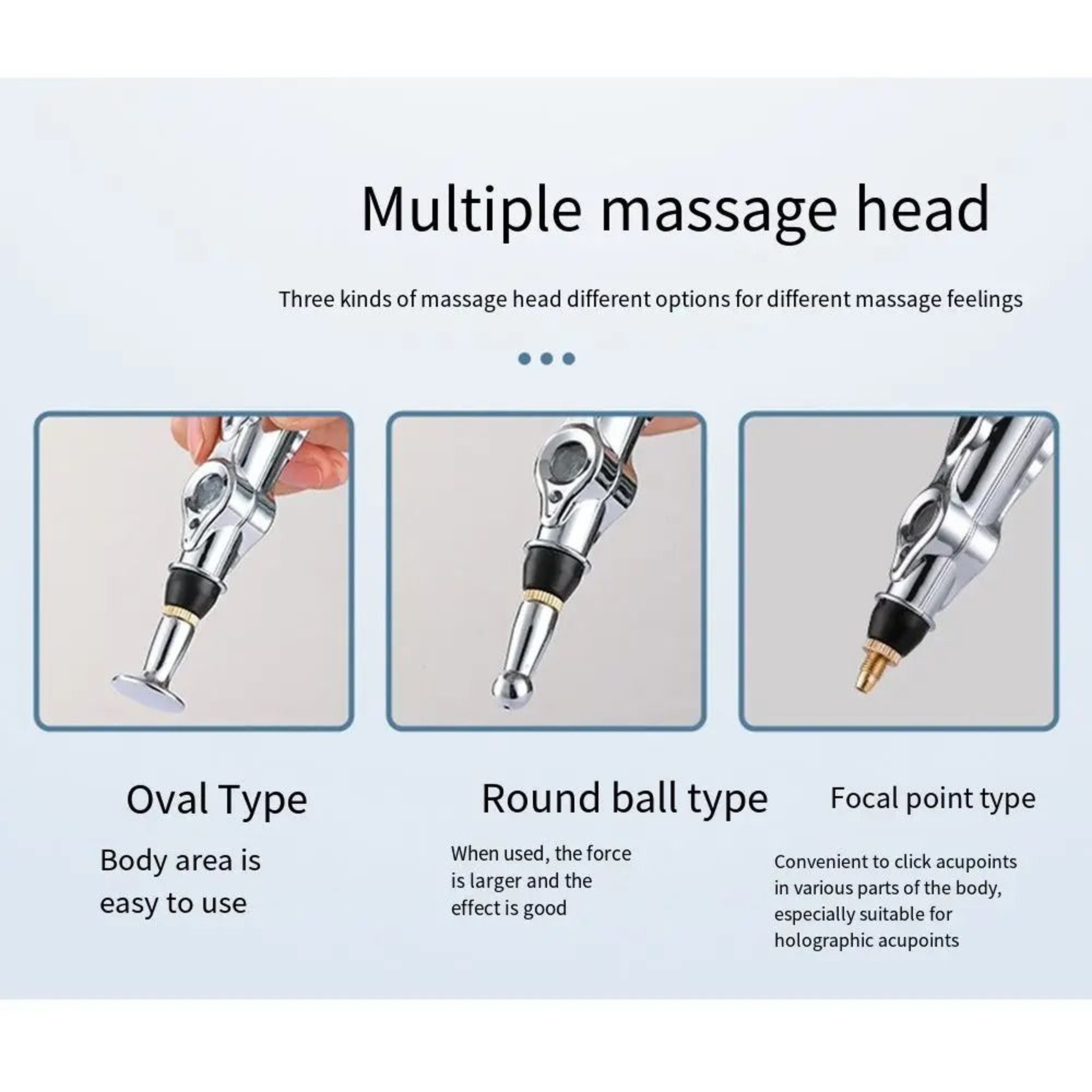 Electronic Acupuncture Pen 2 3 Or 5 Heads 9 Gear Meridian Energy Therapy Device 3