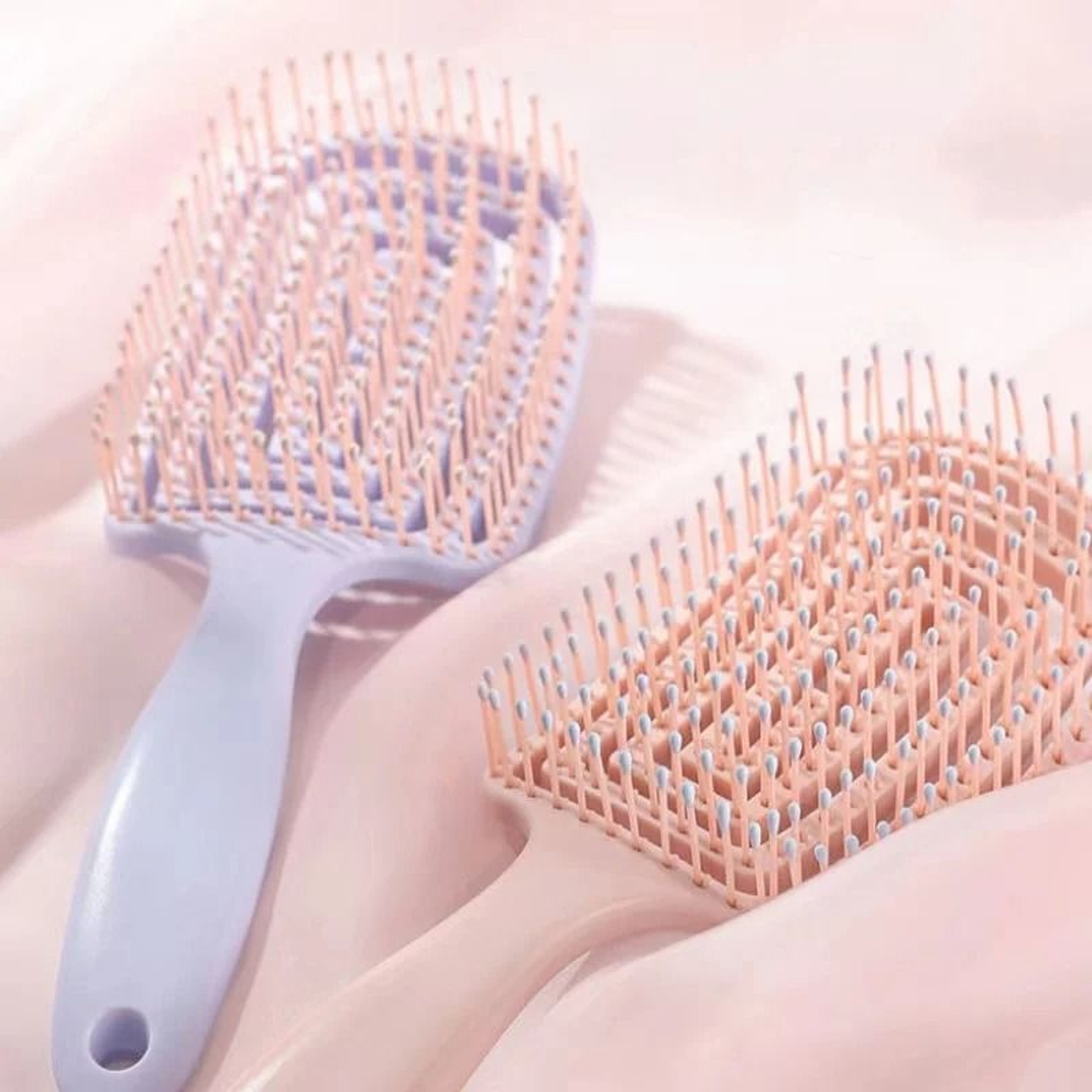 Elastic Massage Comb Hollow Out Hair Brush Scalp Massage Detangler Fast Blow Drying Tool 3