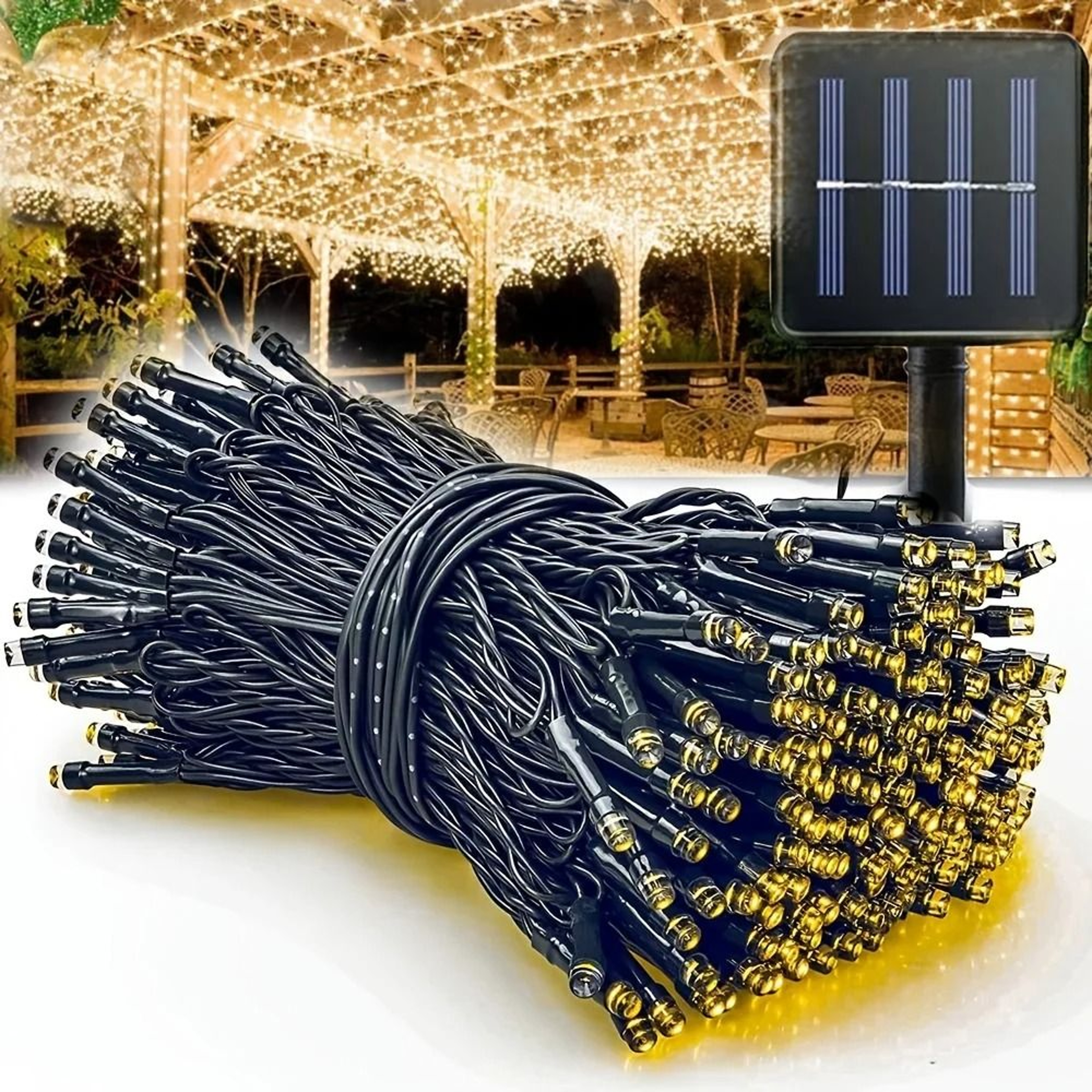 LED Solar String Garland Fairy Lights Waterproof Outdoor Decoration 0
