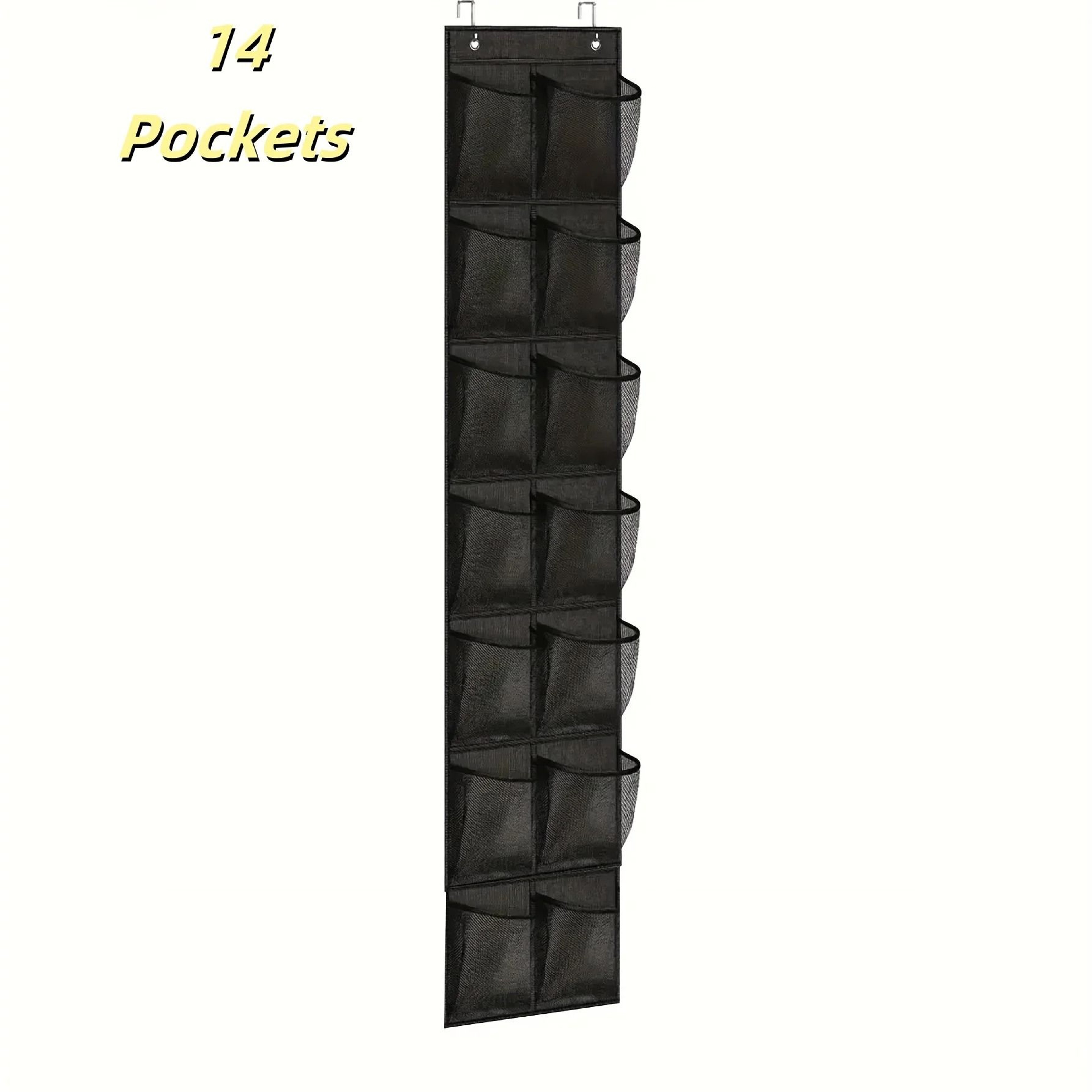14 35 Pocket Over Door Shoe Rack Large Mesh Hanging Storage Organizer 6