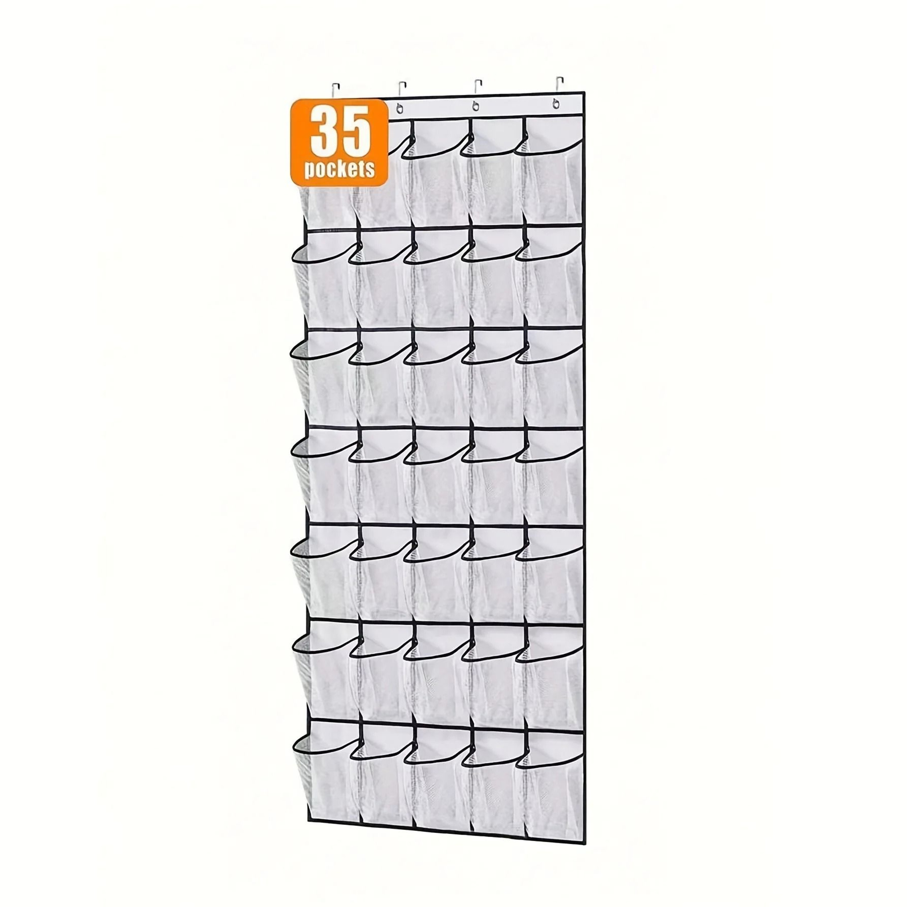 14 35 Pocket Over Door Shoe Rack Large Mesh Hanging Storage Organizer 8