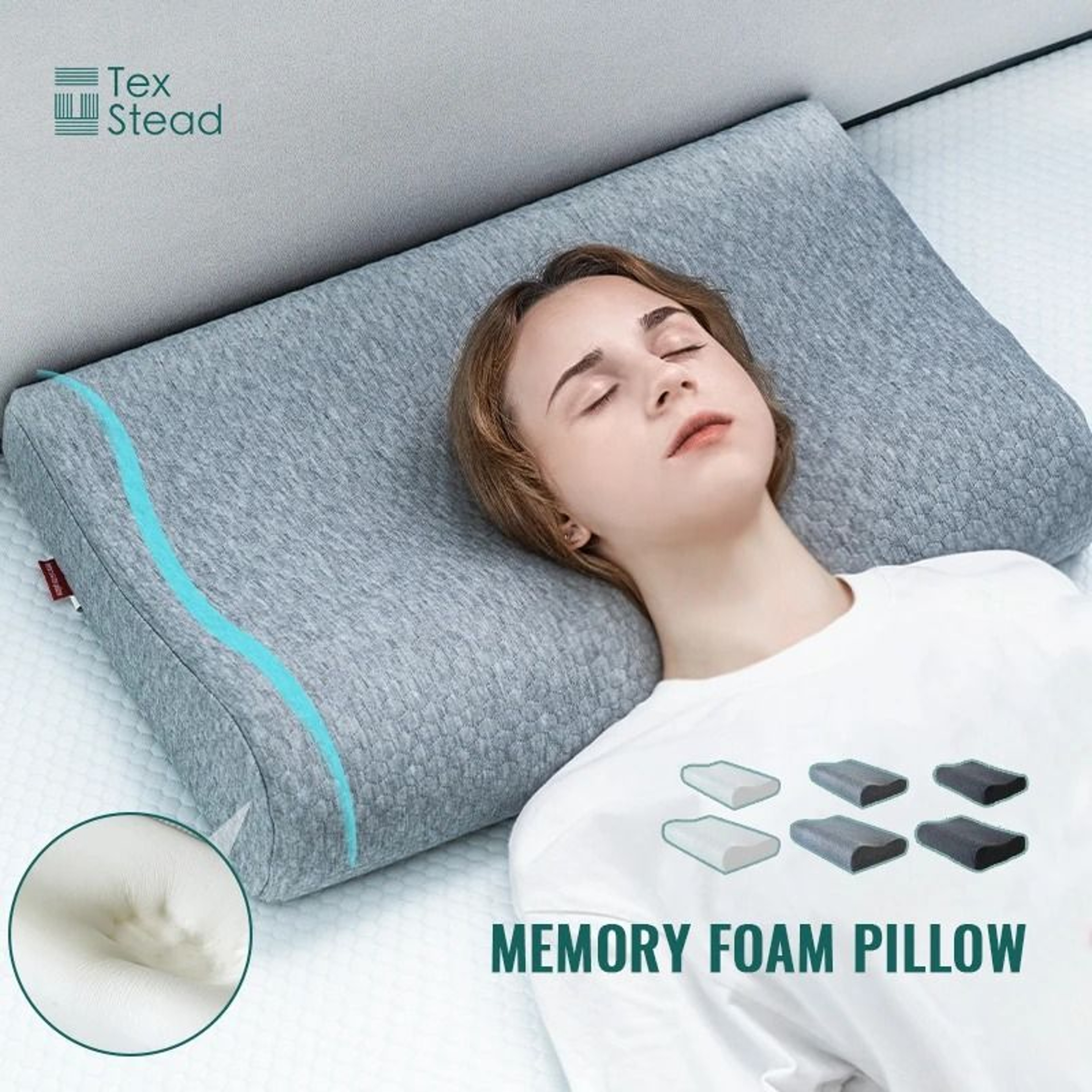 Ergonomic Contour Memory Foam Cervical Pillow 1
