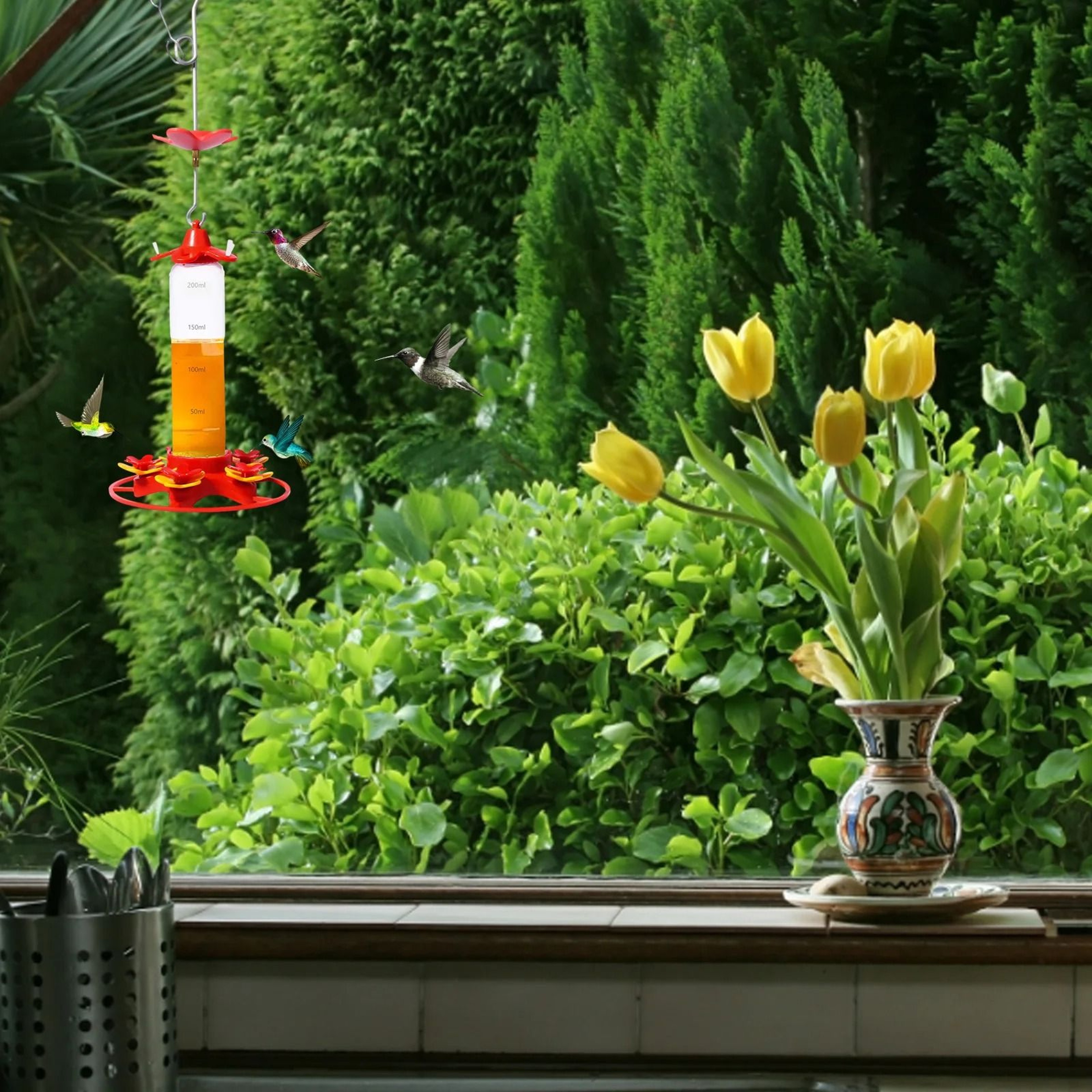 Hanging Anti Ant Leakproof Hummingbird Bird Feeder 1