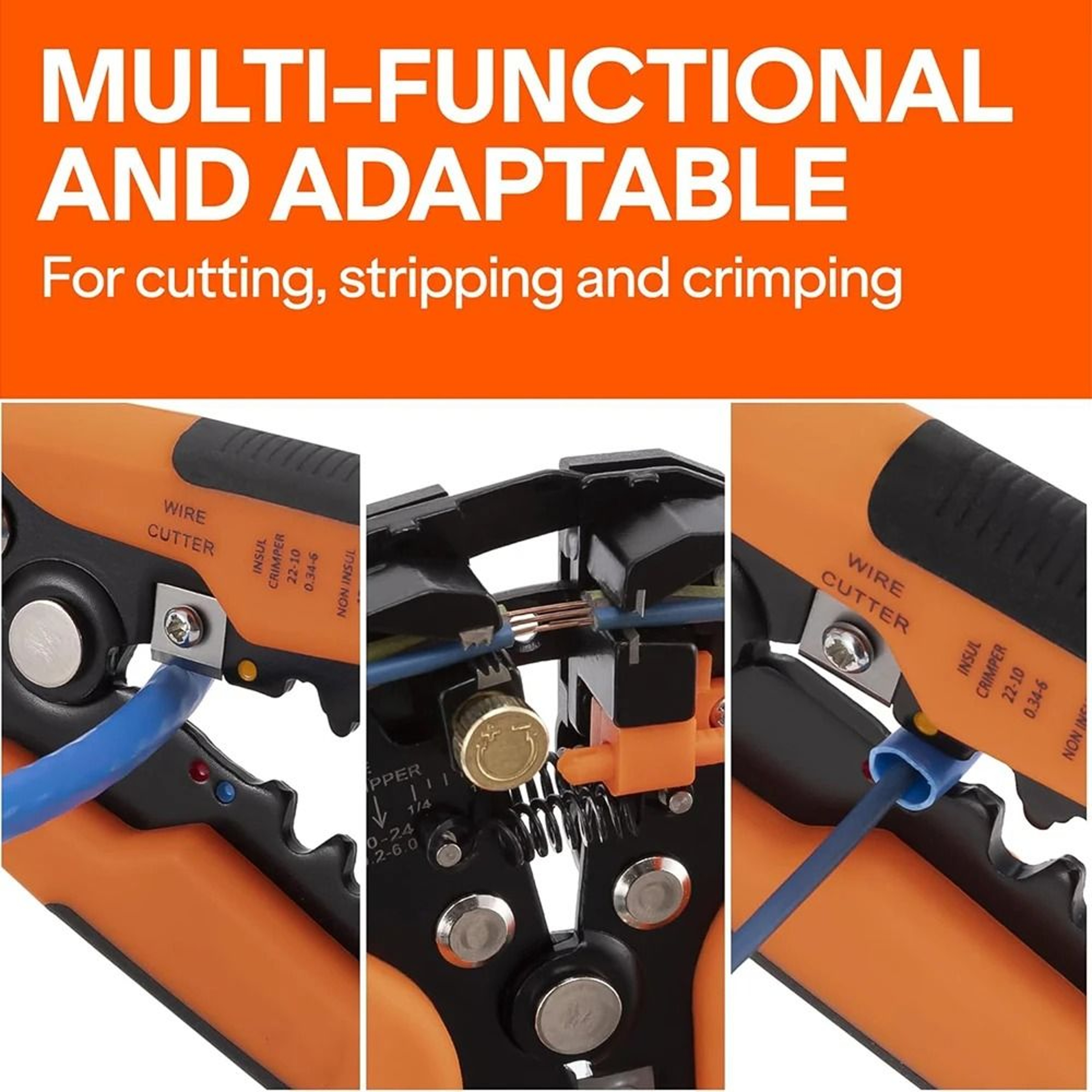 Automatic 5 In 1 Wire Stripper Cutter Crimping Multitool 4