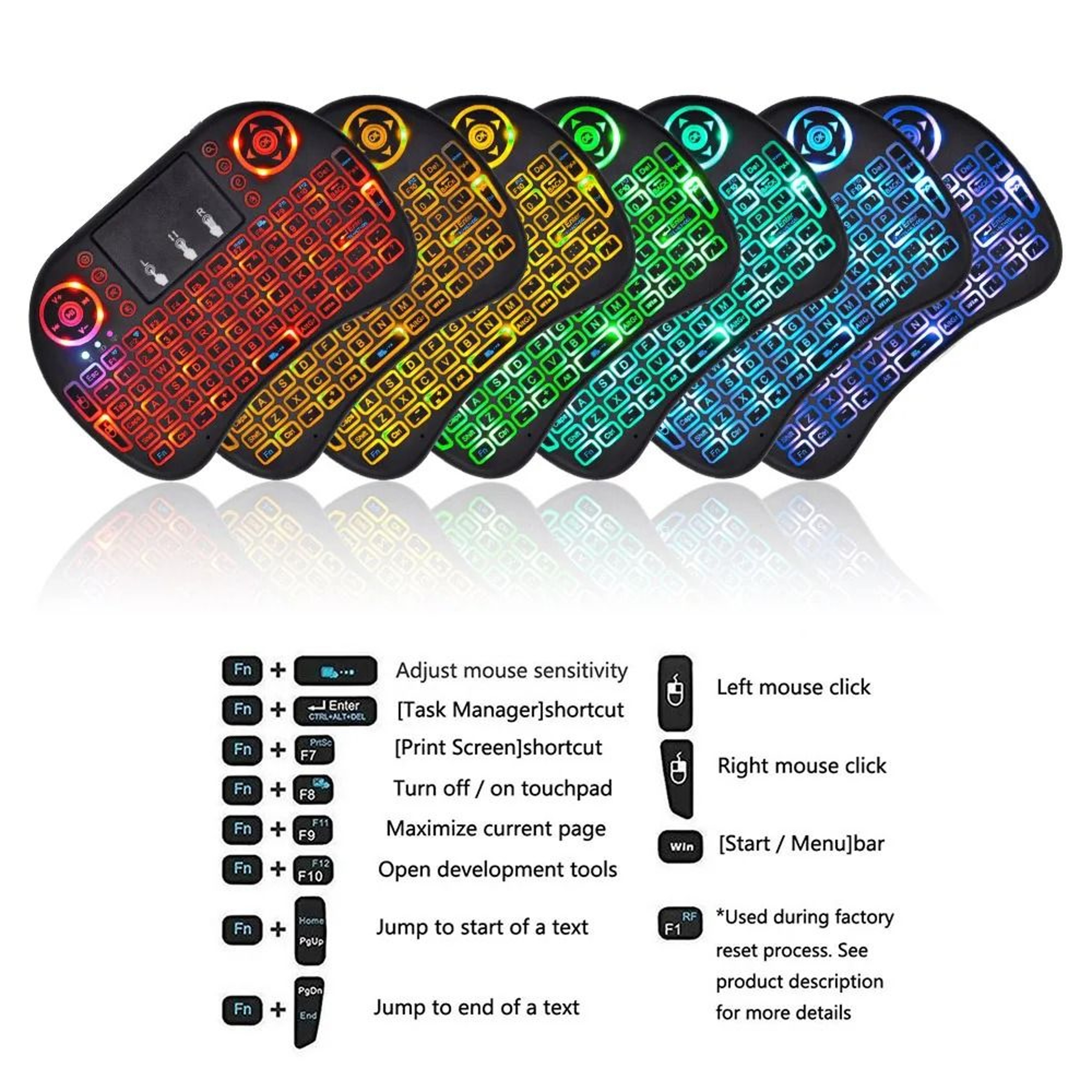 I8 24G Air Mouse Touchpad Mini Wireless Keyboard 1