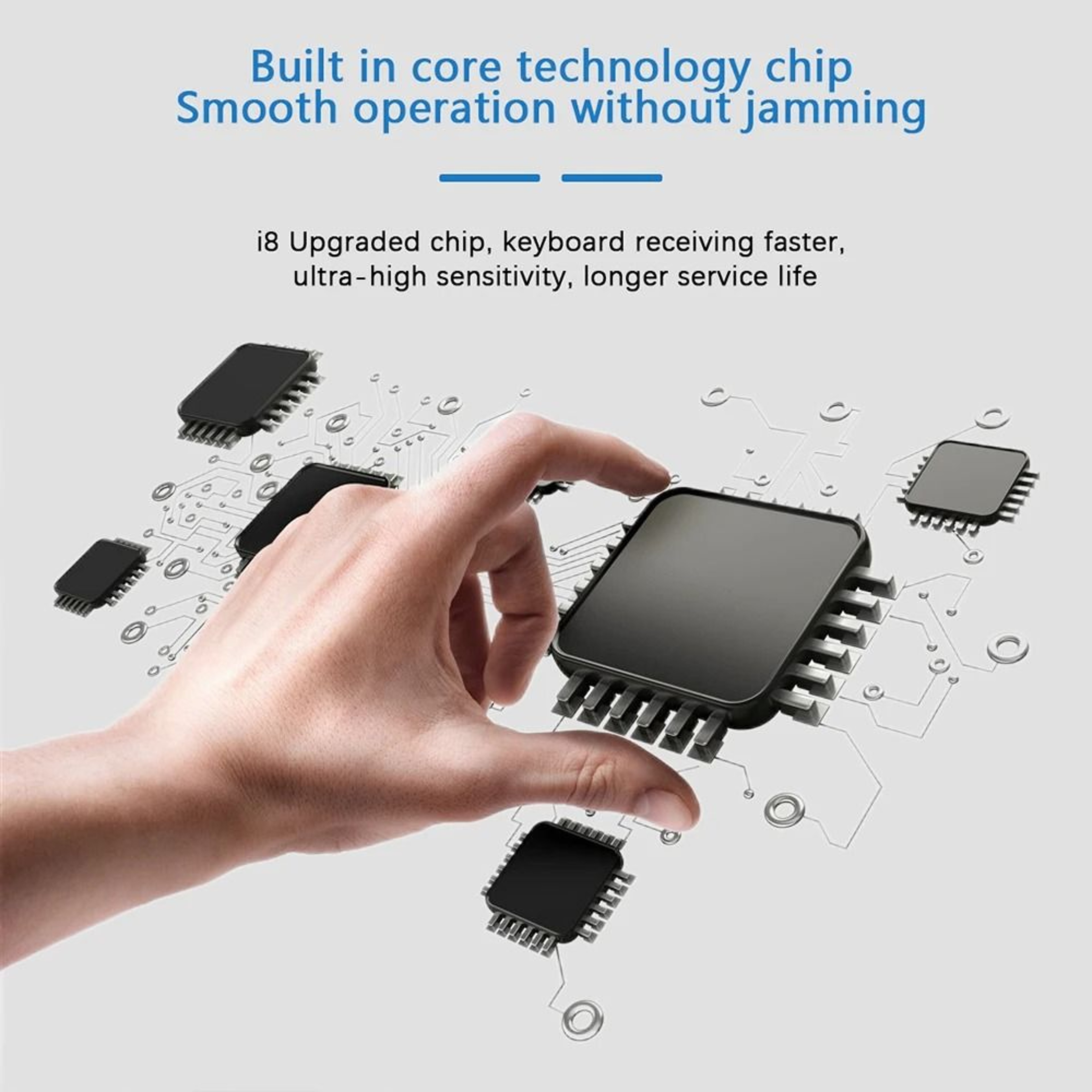 I8 24G Air Mouse Touchpad Mini Wireless Keyboard 4