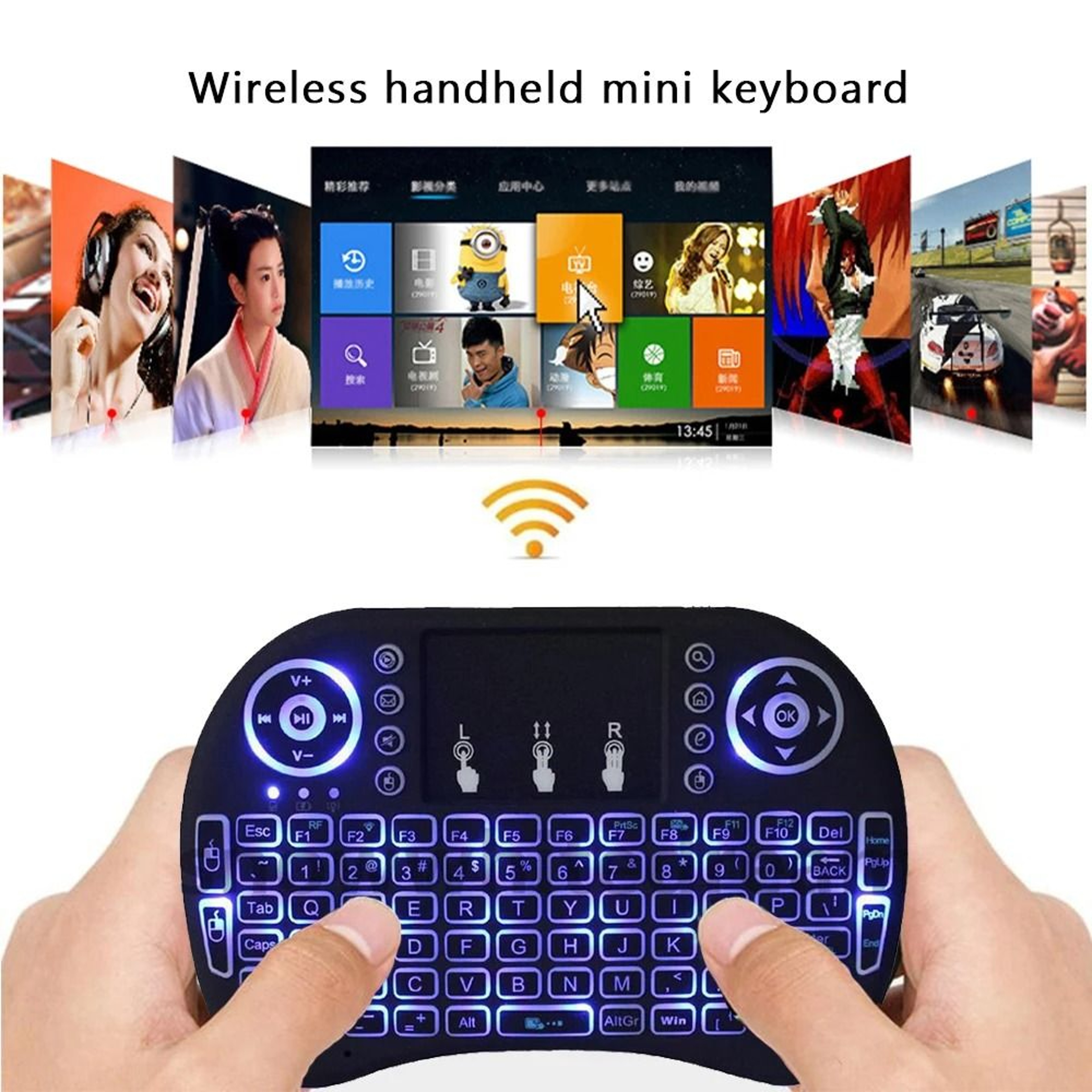 I8 24G Air Mouse Touchpad Mini Wireless Keyboard 5