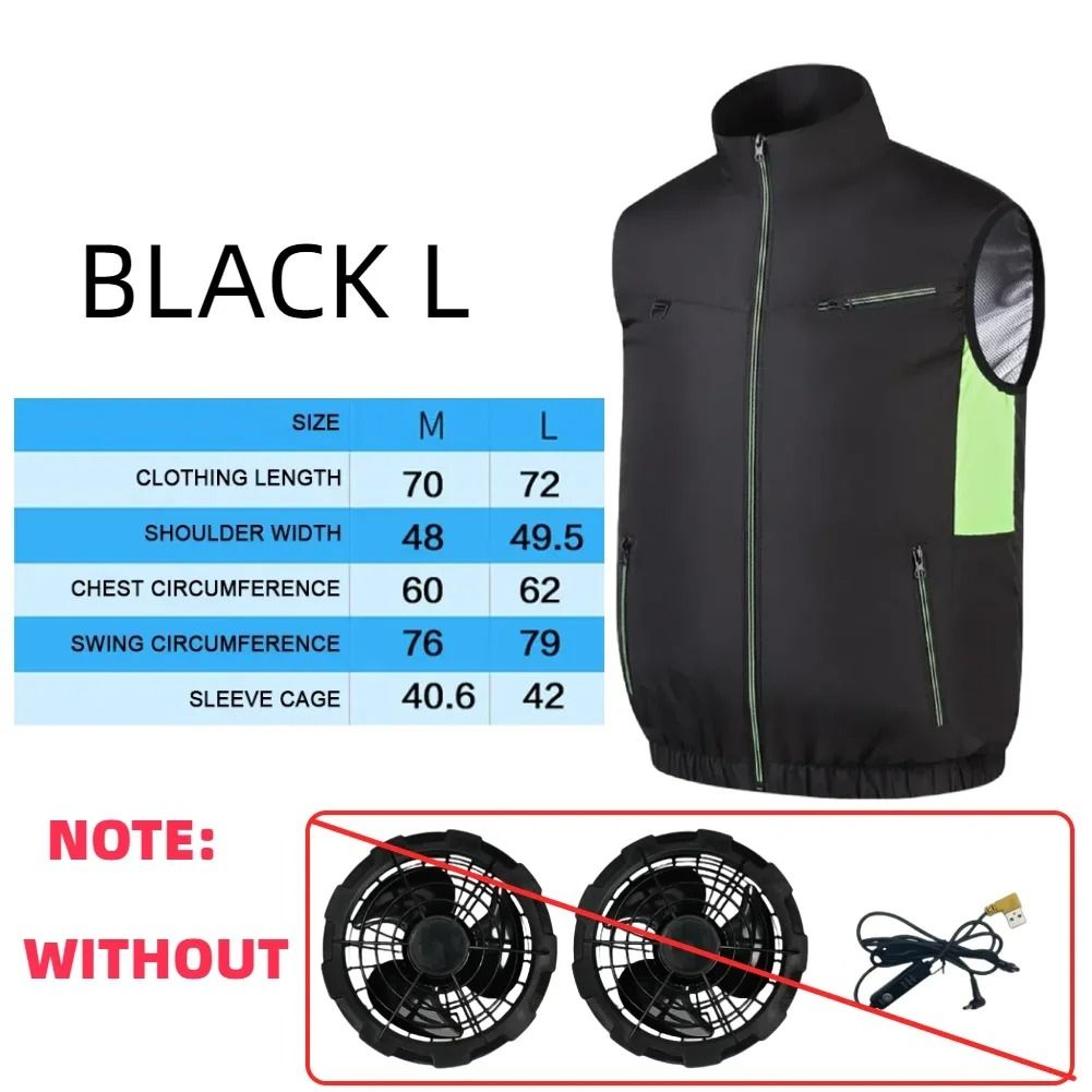 Cooling Fan Vest Wearable Air Conditioned Work Vest 8