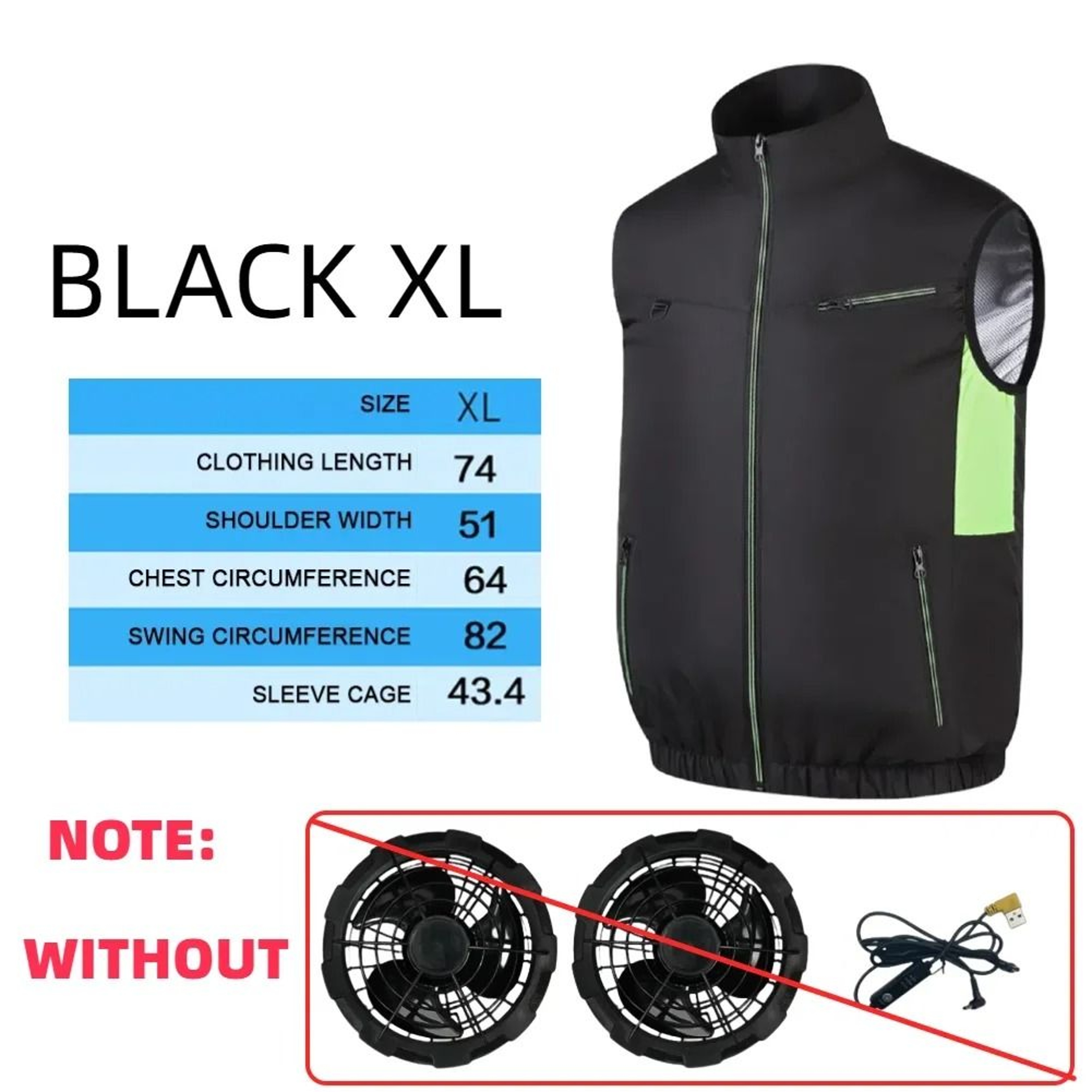 Cooling Fan Vest Wearable Air Conditioned Work Vest 9
