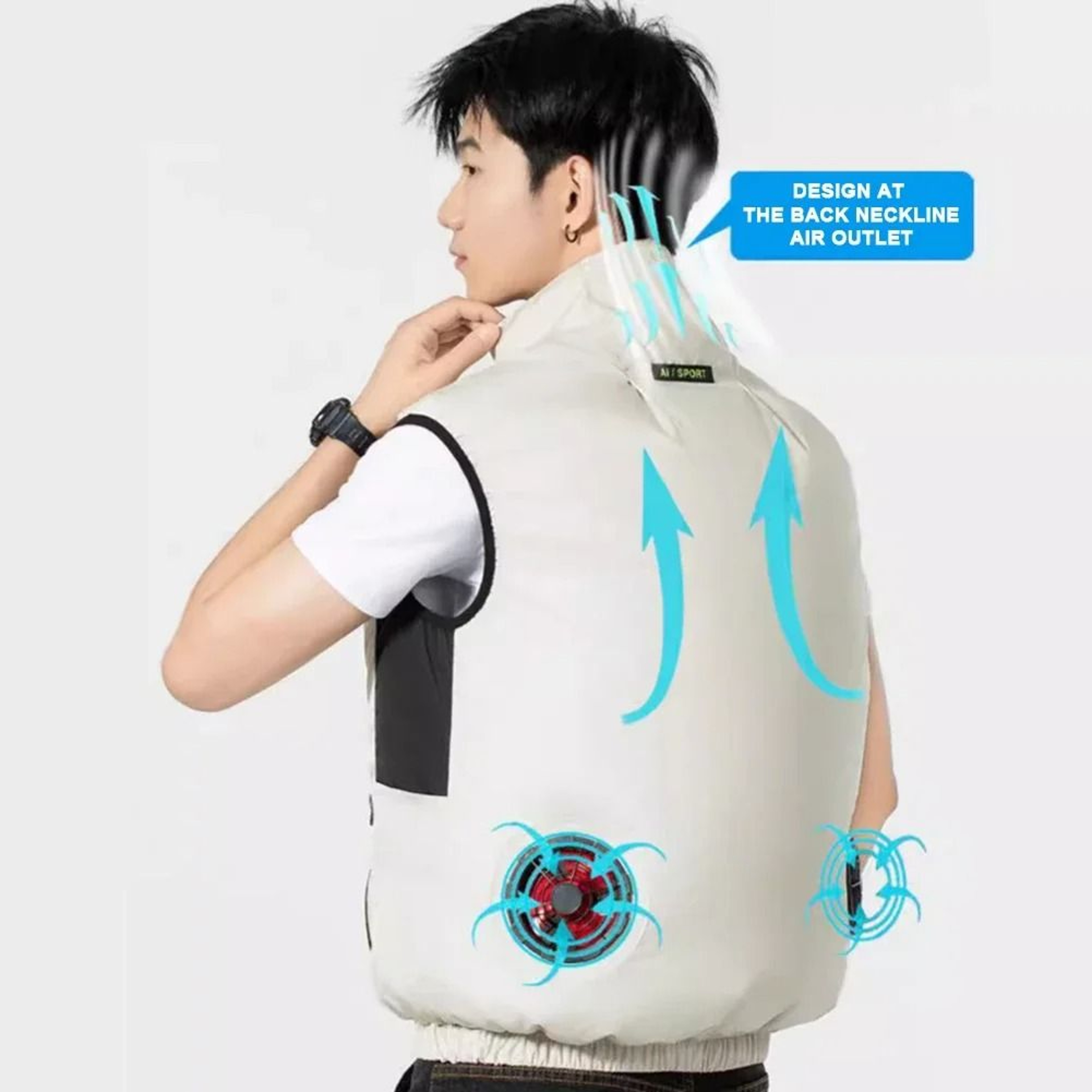 Cooling Fan Vest Wearable Air Conditioned Work Vest 3