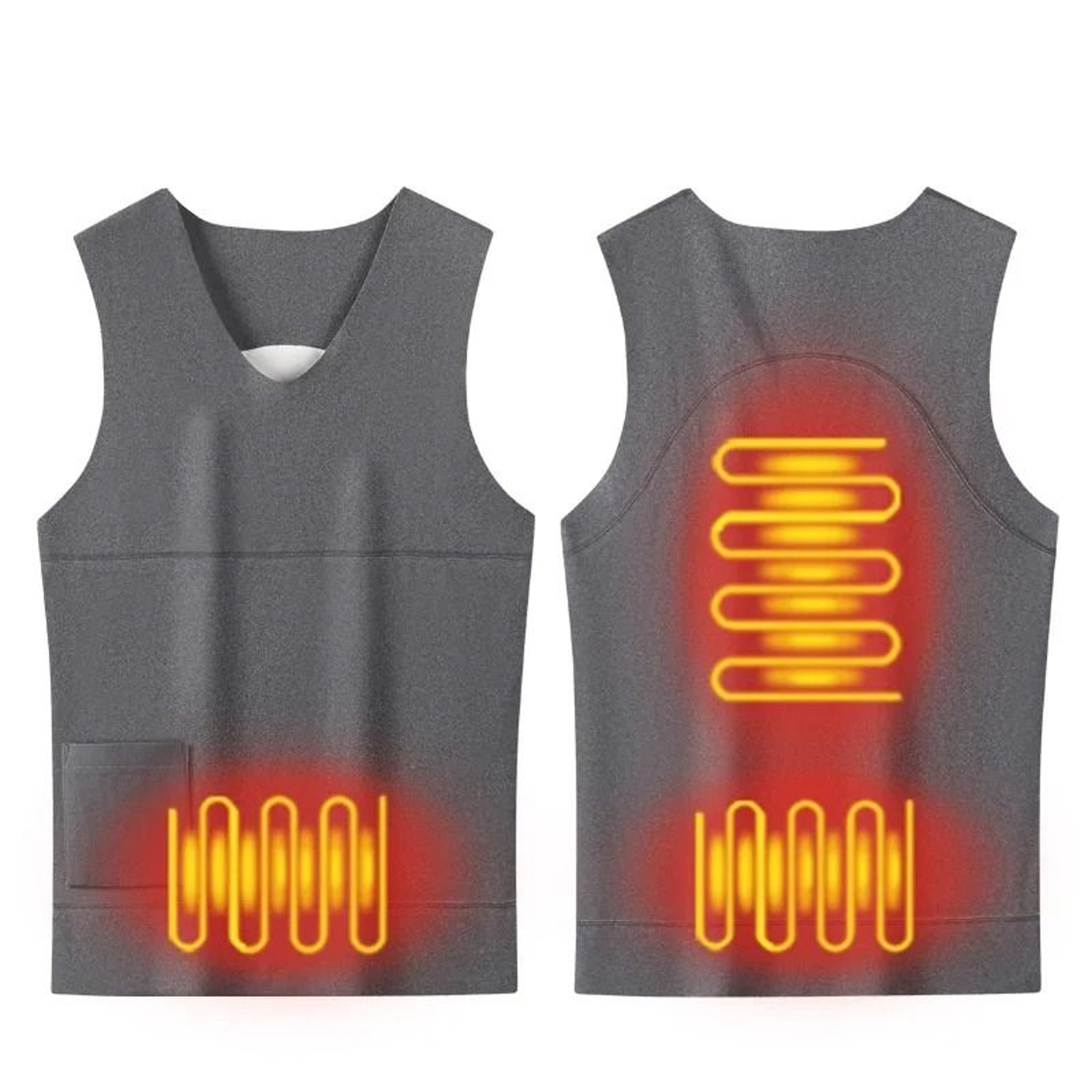 Heated Jacket For Men And Women USB Powered Seamless Winter Heating Vest For Ski Camping And Hiking 8
