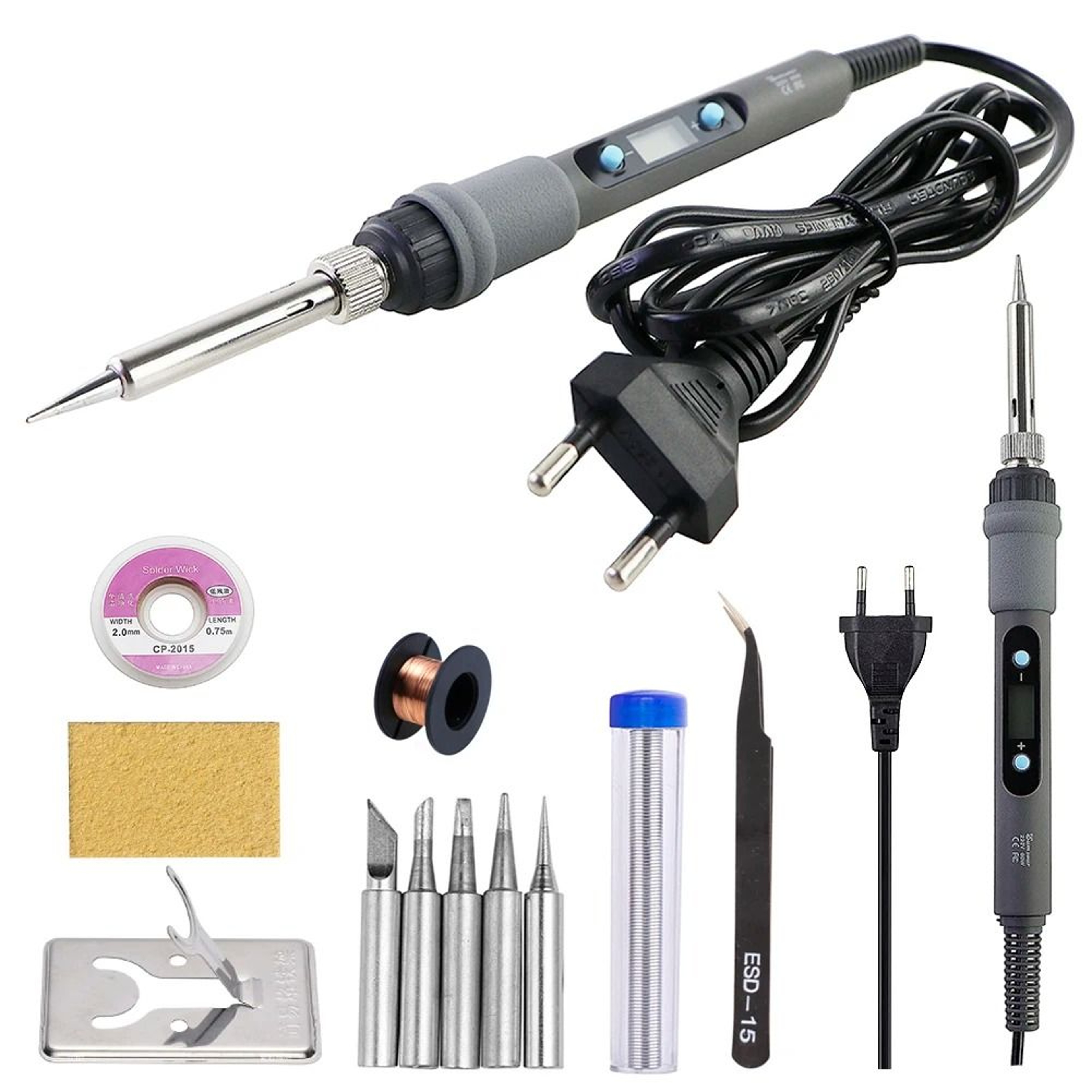 Adjustable Temperature Electric Soldering Iron 60W 80W 110V 220V Heat Pencil Tool 5