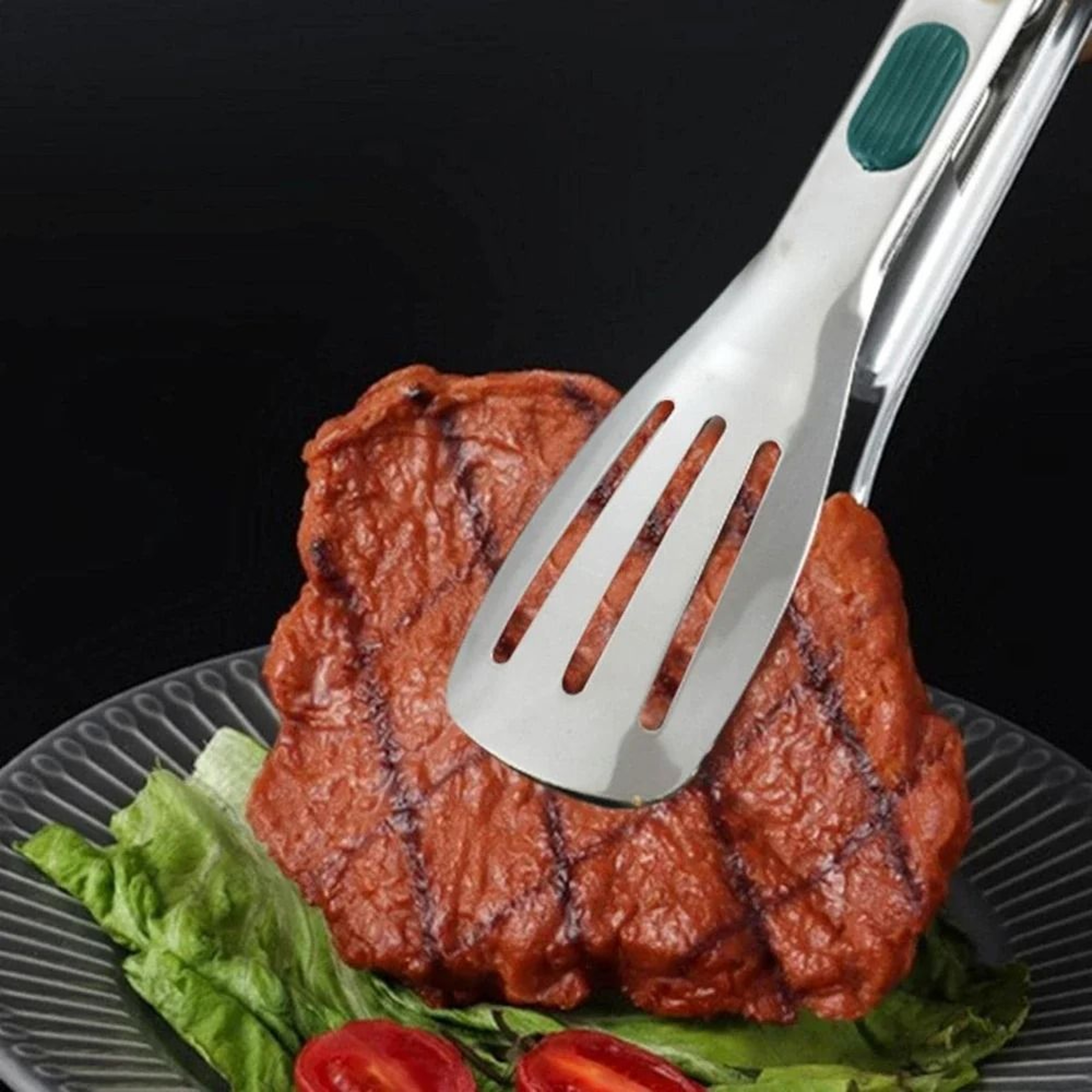 Stainless Steel Food Tongs BBQ Meat Salad Bread Clamp Non Slip Kitchen Tool 3