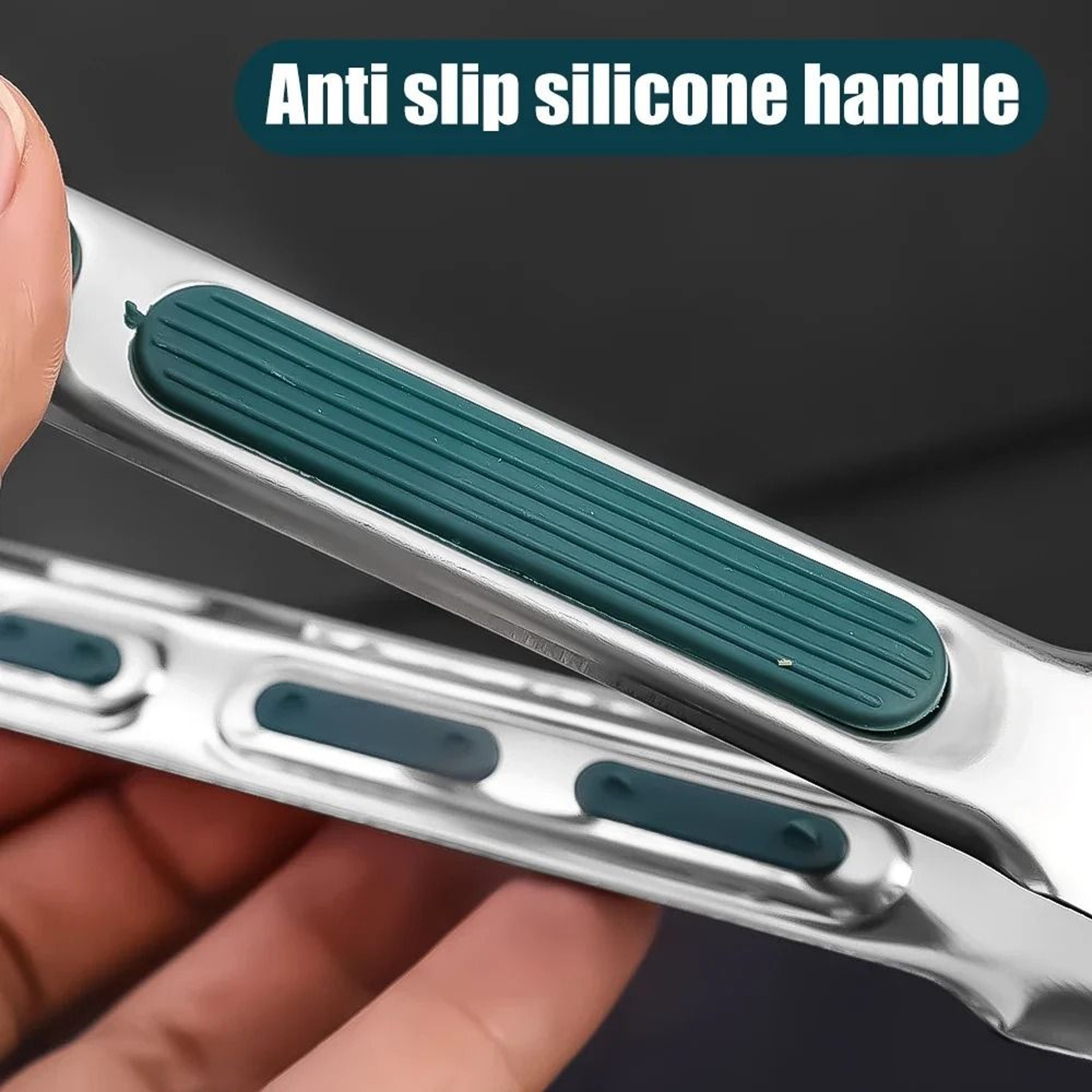 Stainless Steel Food Tongs BBQ Meat Salad Bread Clamp Non Slip Kitchen Tool 5