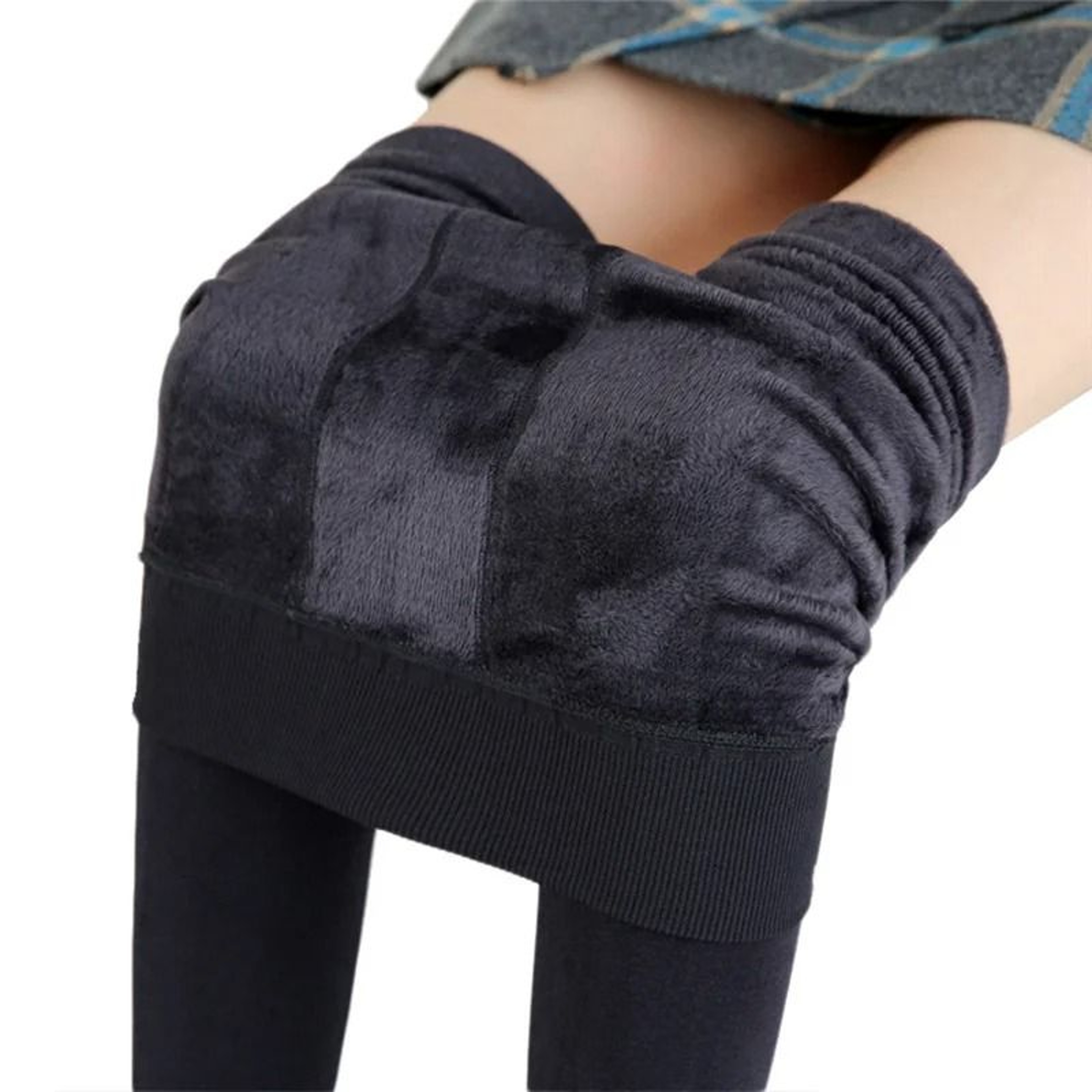 Womens Warm Velvet High Waist Winter Leggings 9