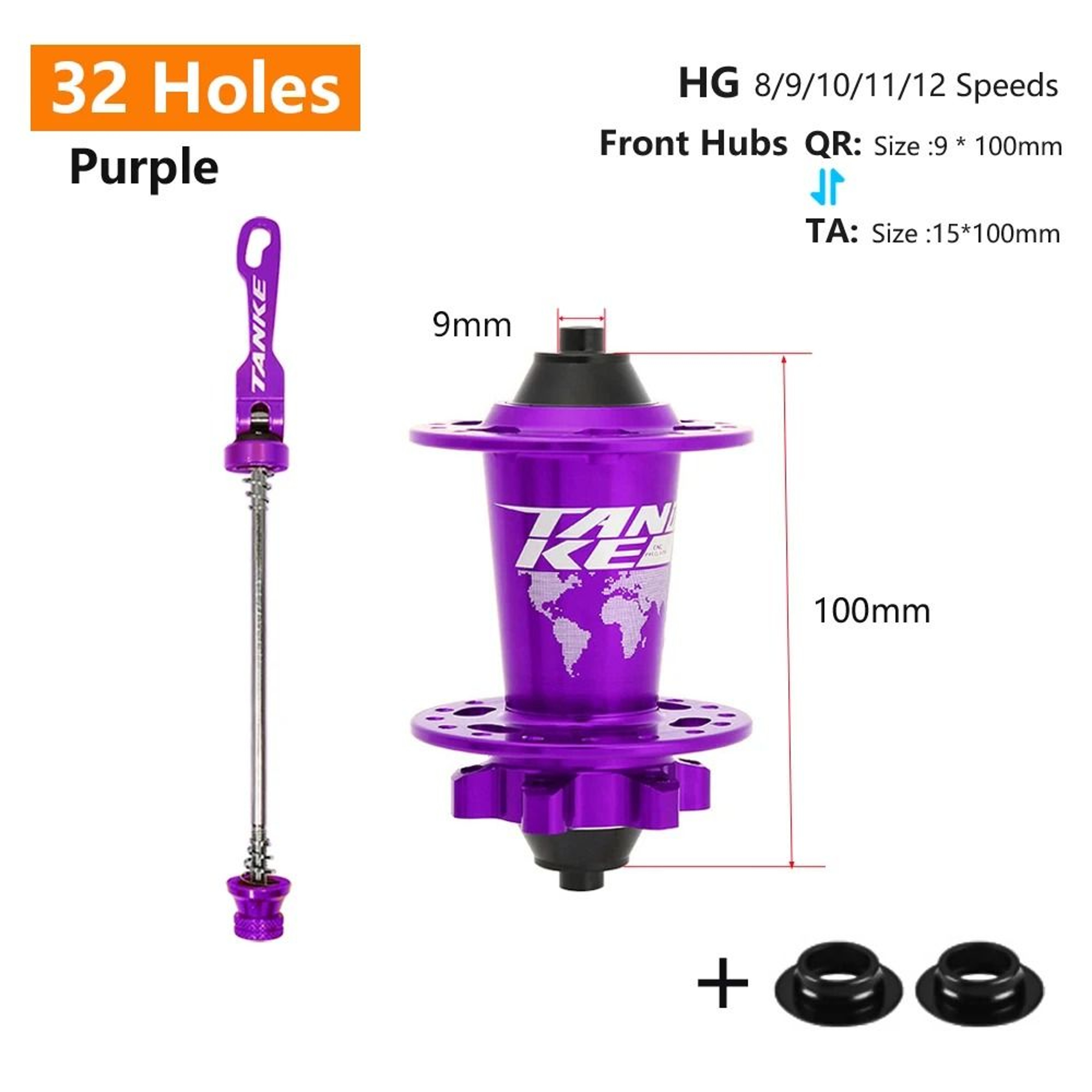 TANKE 120 Click MTB Hub Front Rear 28 32 36 Holes Disc Brake 29