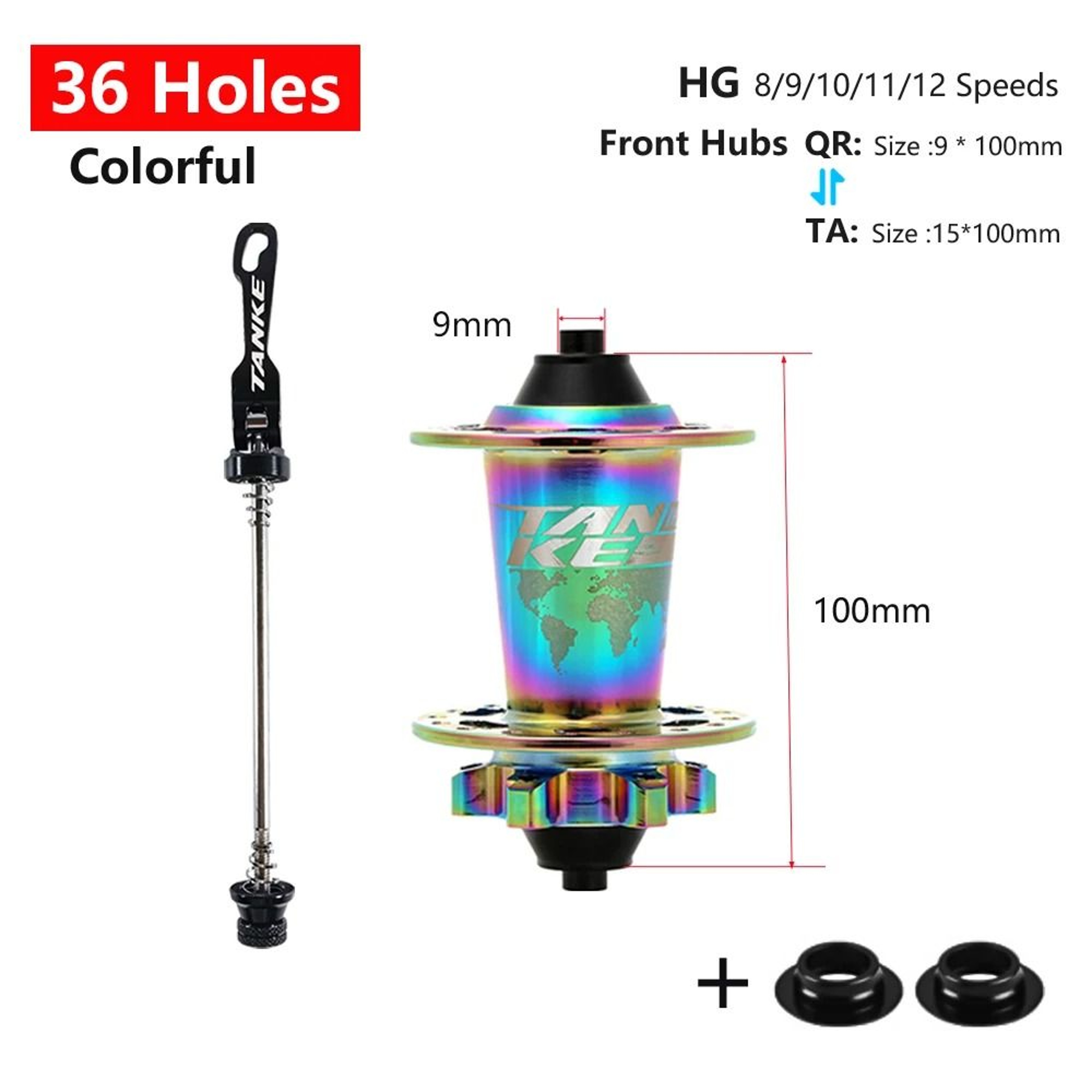 TANKE 120 Click MTB Hub Front Rear 28 32 36 Holes Disc Brake 26