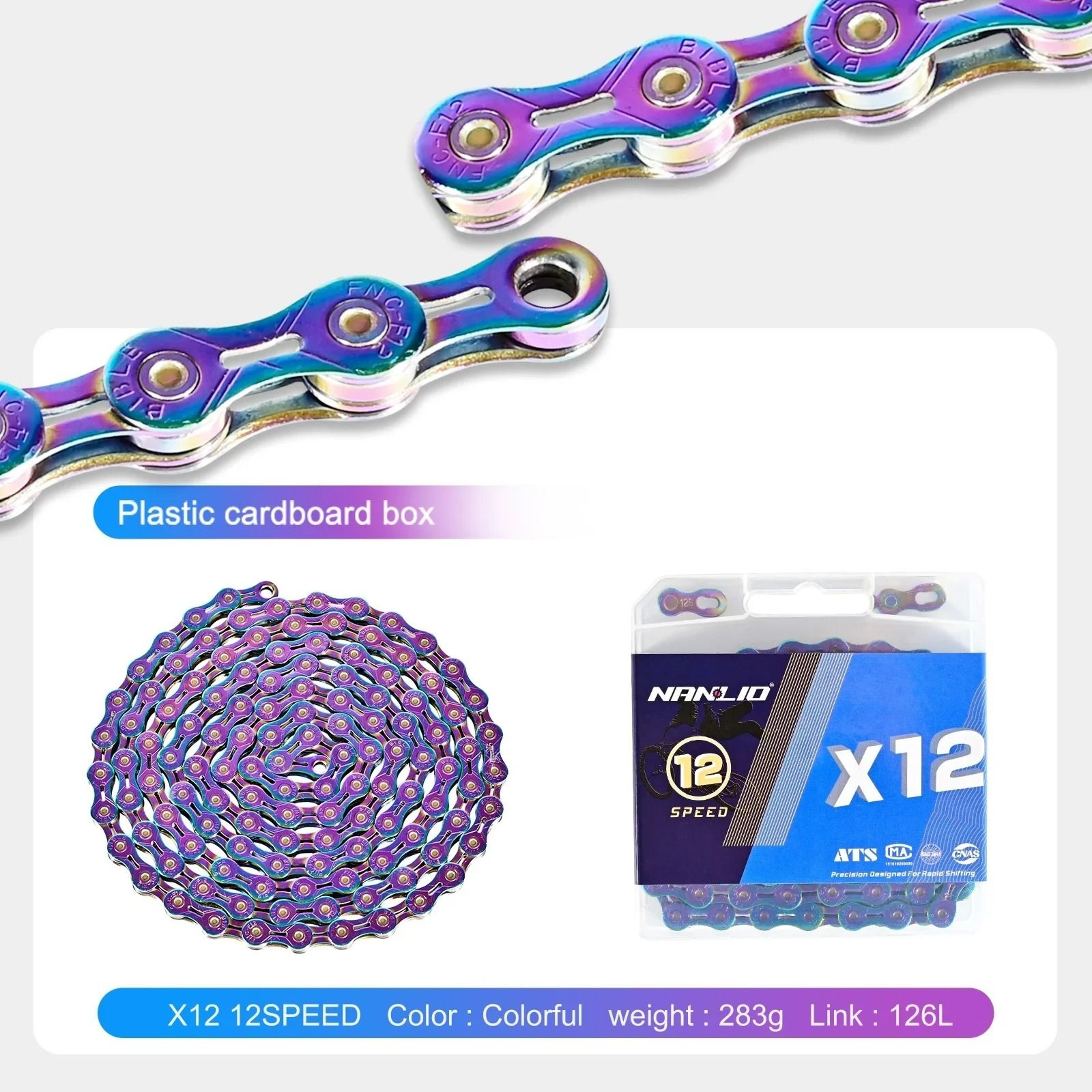 Nanlio Bike Chain X8 X9 X10 X11 X12 Variable Speed 116L 126L 1