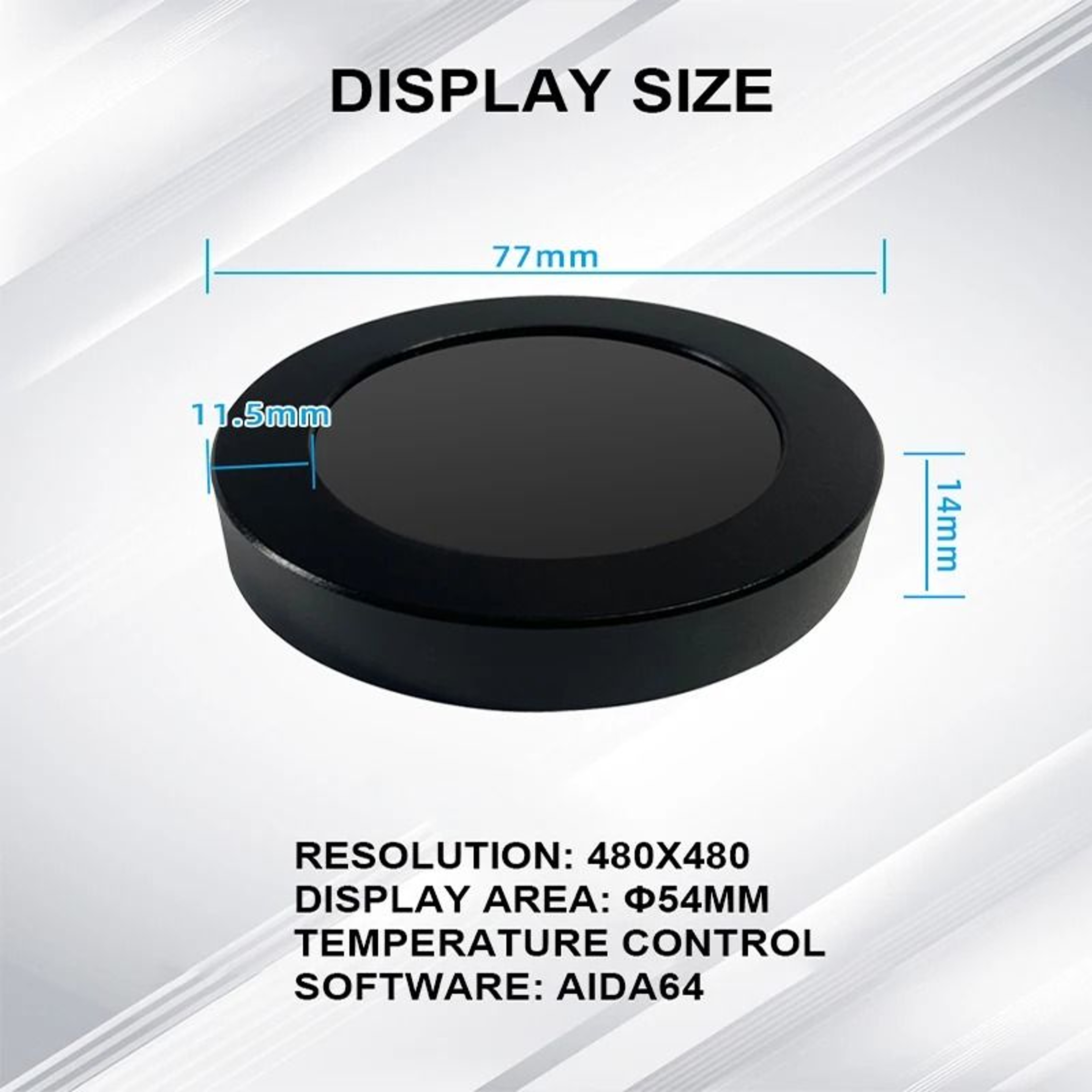 21 Inch Round IPS Display Monitor For Water Cooling PC Temperature Monitor 2