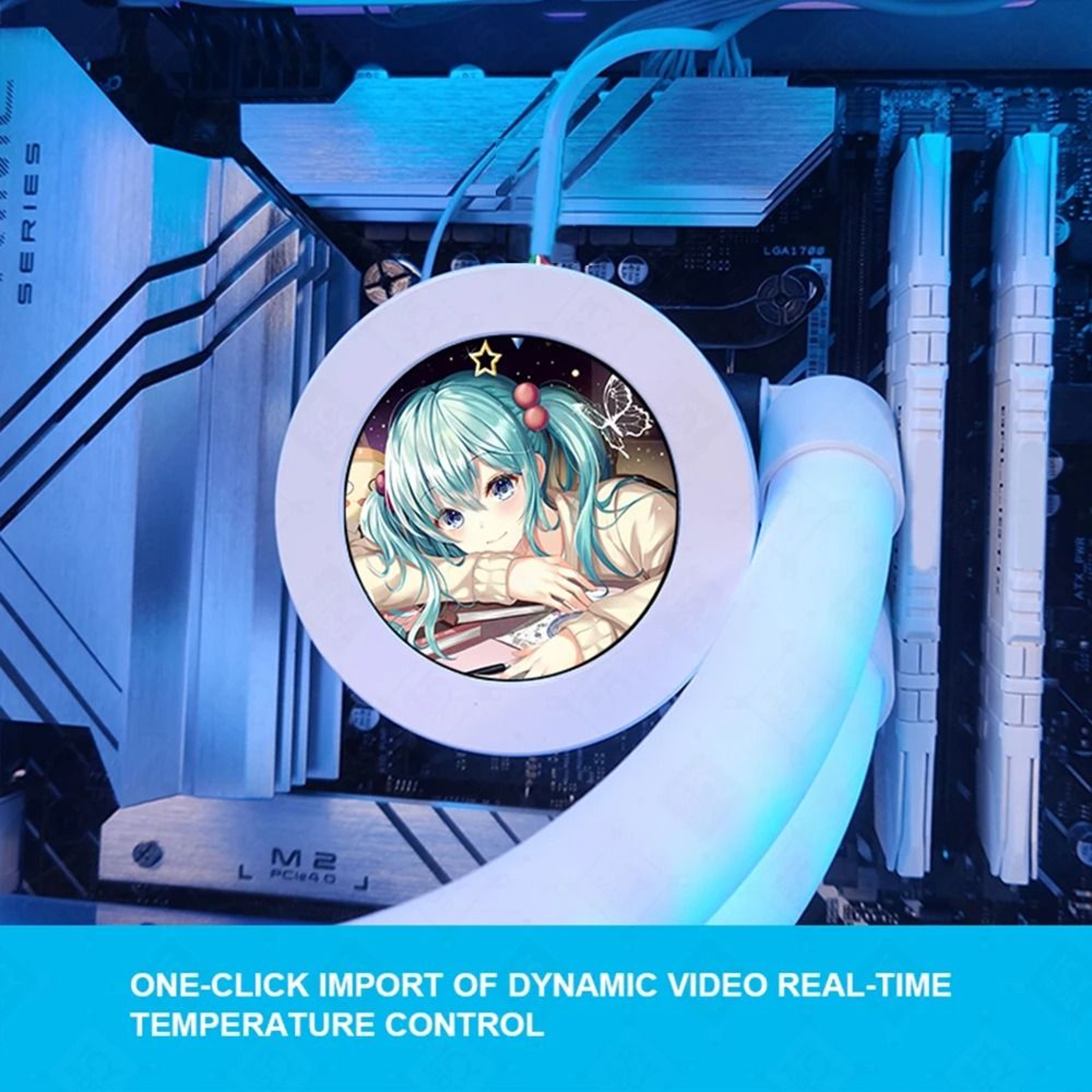 21 Inch Round IPS Display Monitor For Water Cooling PC Temperature Monitor 4