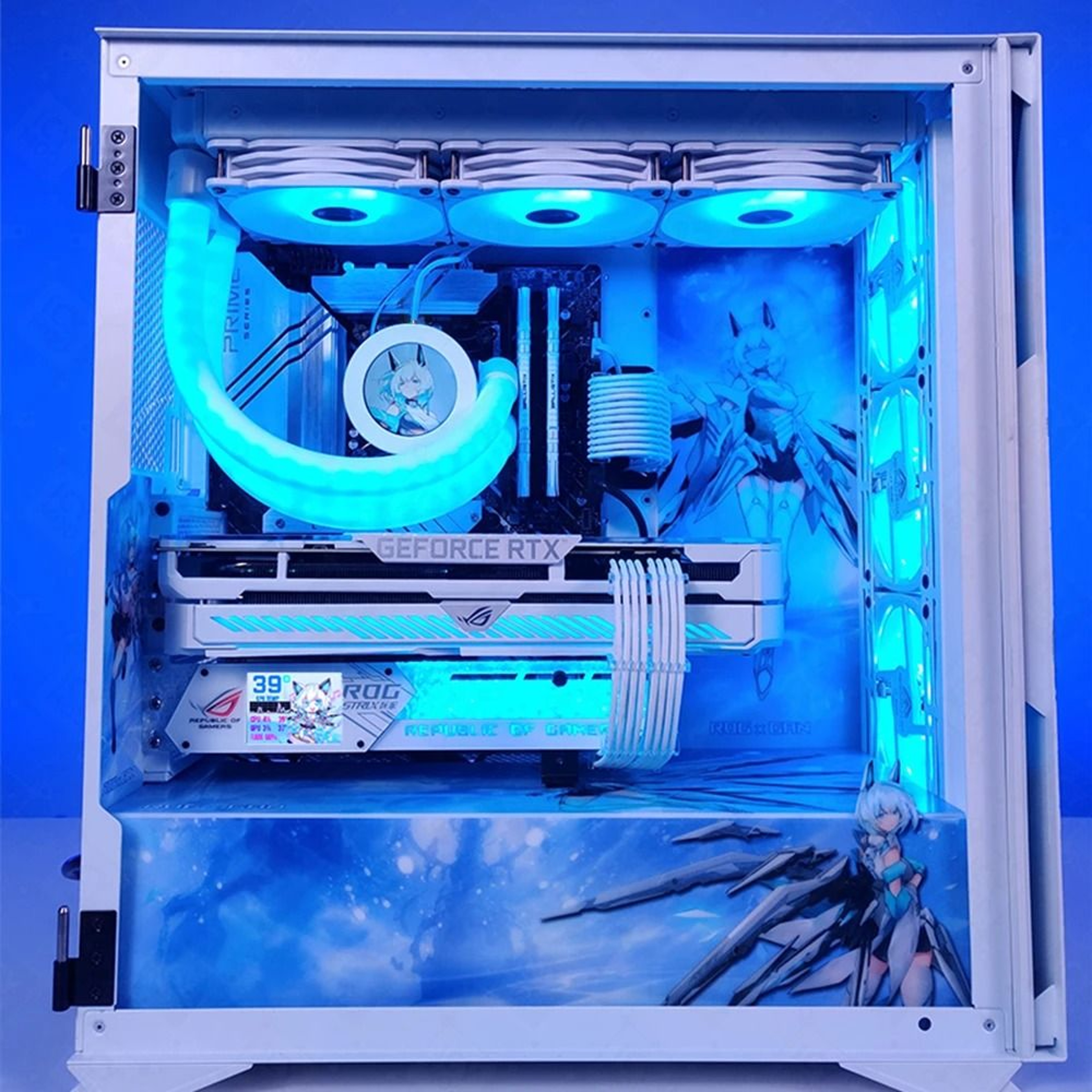 21 Inch Round IPS Display Monitor For Water Cooling PC Temperature Monitor 5