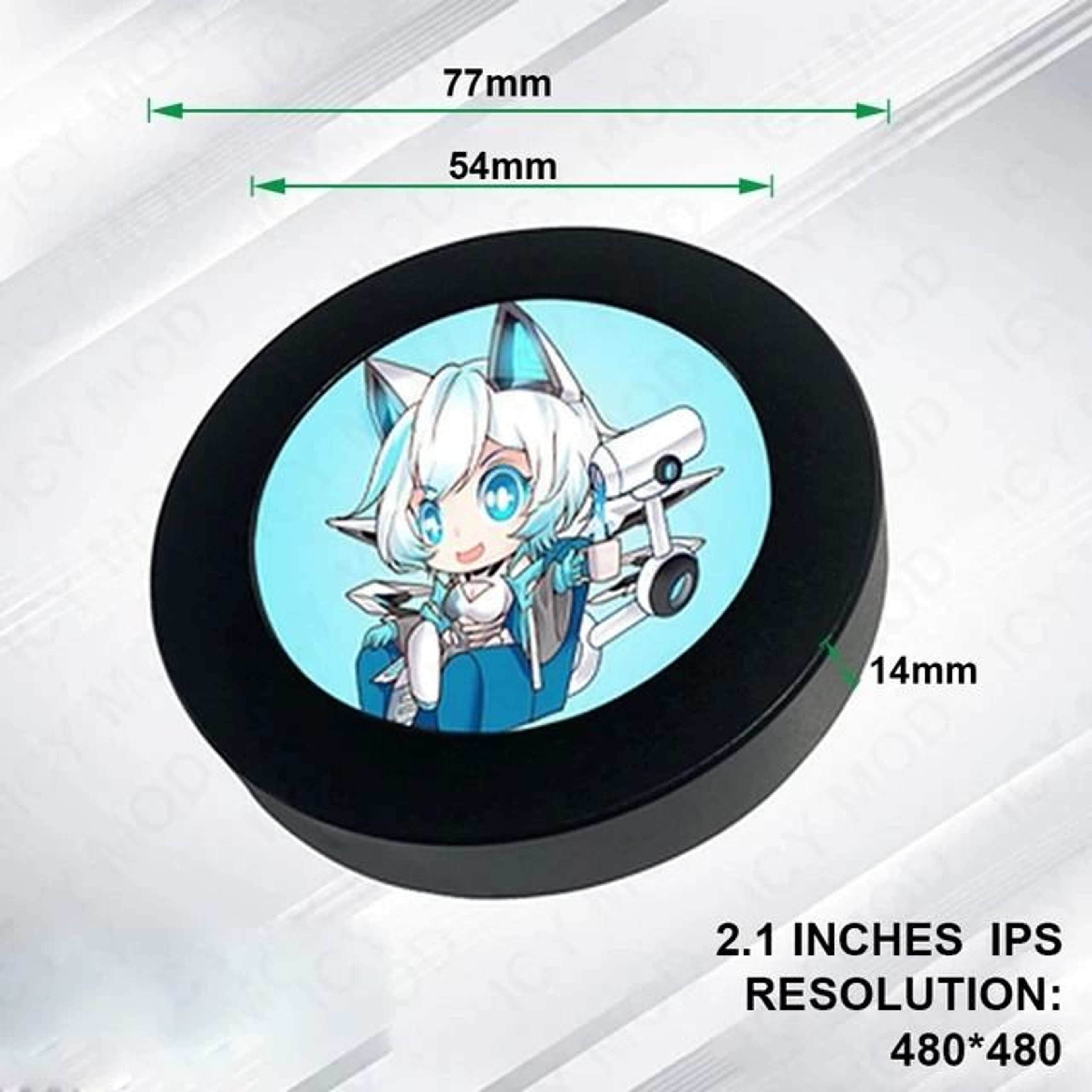 21 Inch Round IPS Display Monitor For Water Cooling PC Temperature Monitor 6