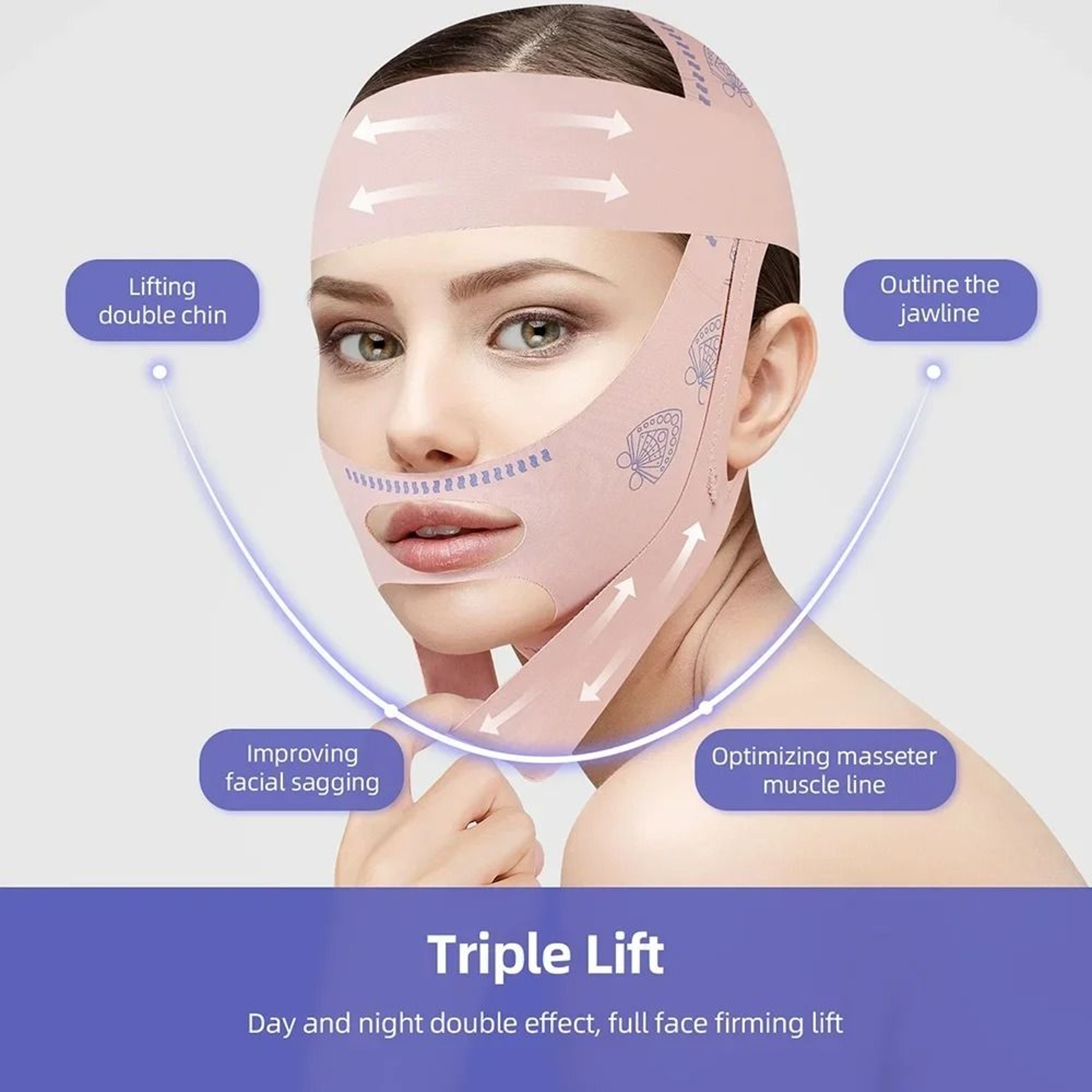 Face Slimming Bandage Lifting V Line Shaper Chin Cheek Lift Belt 2