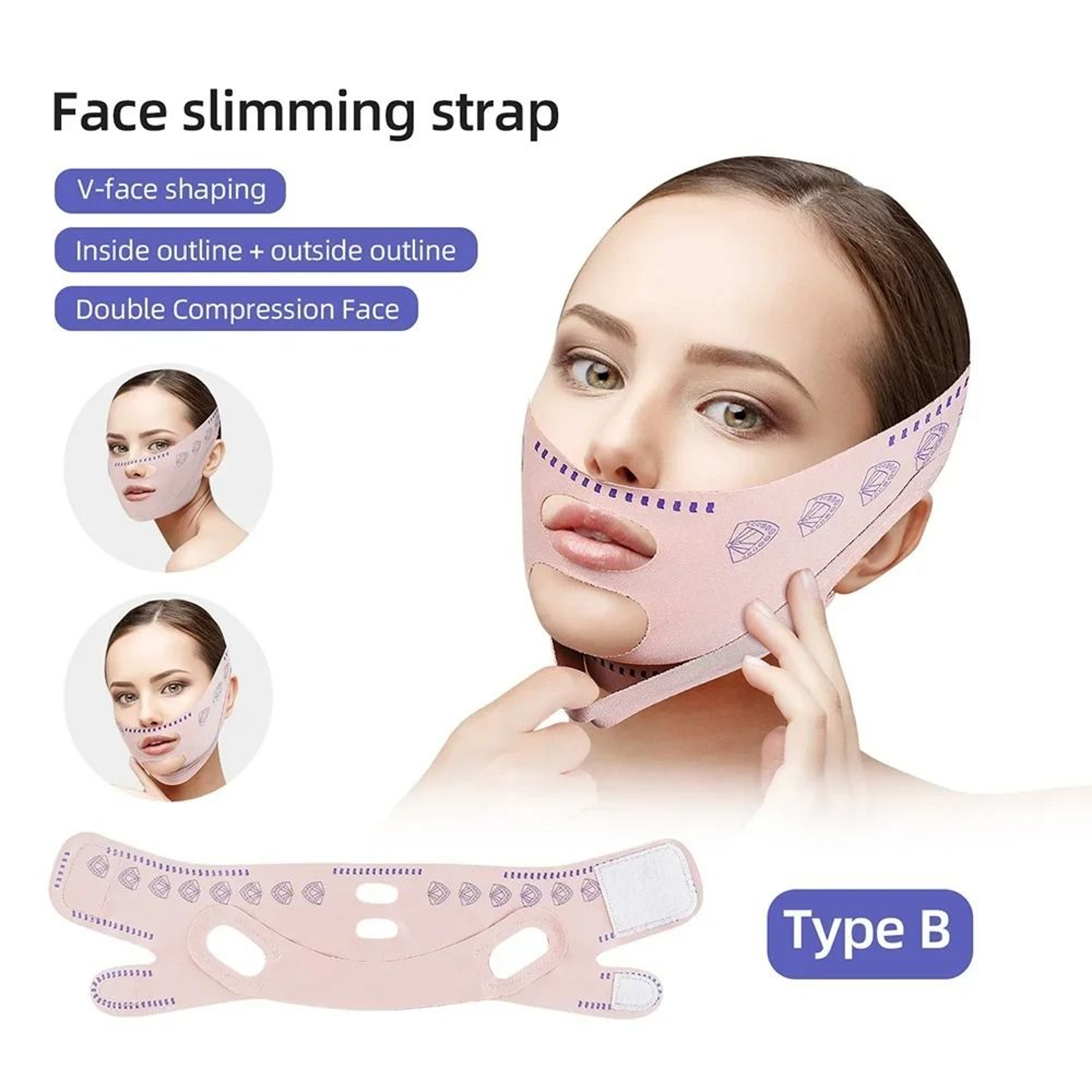 Face Slimming Bandage Lifting V Line Shaper Chin Cheek Lift Belt 7
