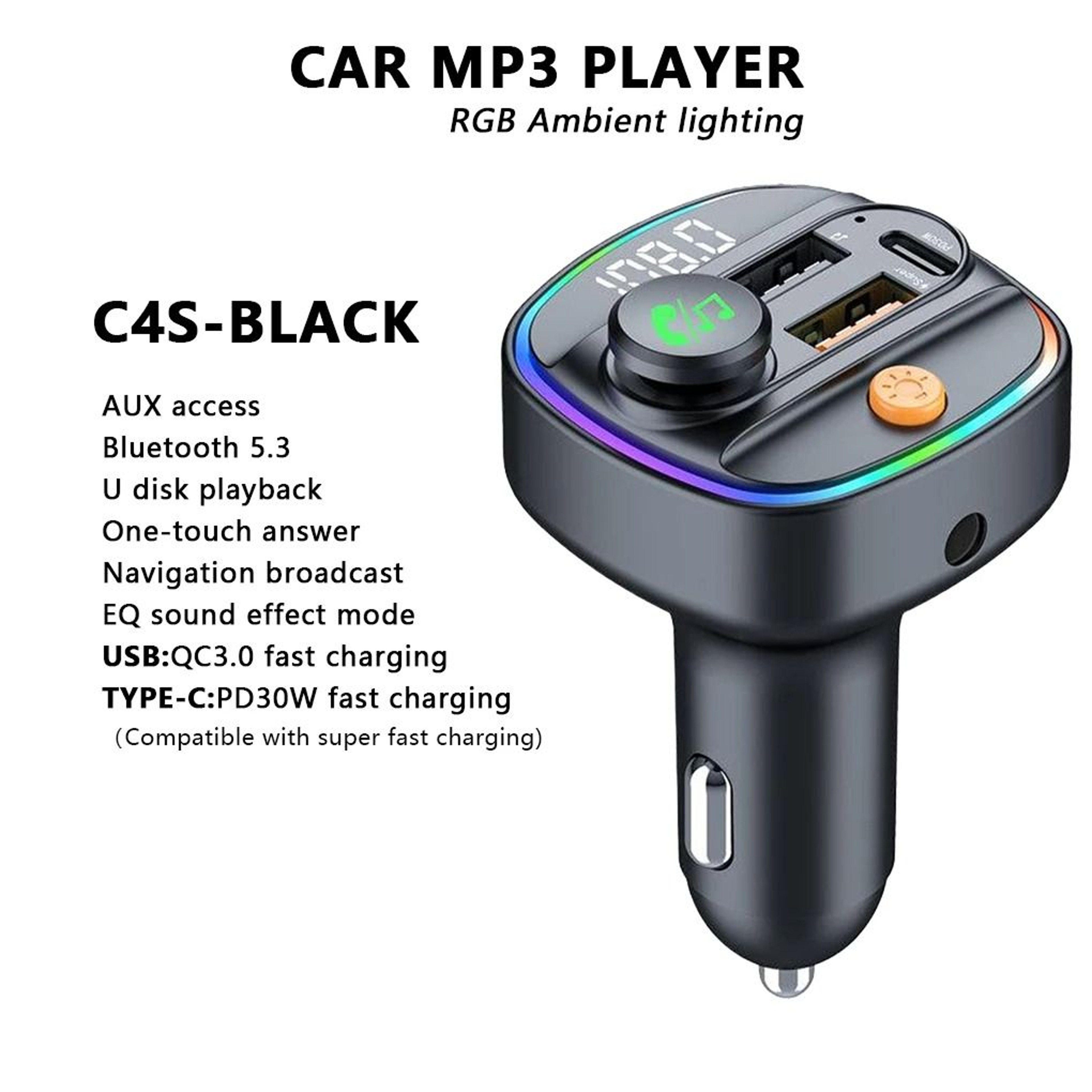 FM12B Bluetooth Car MP3 Player With LCD Display And FM Transmitter 8