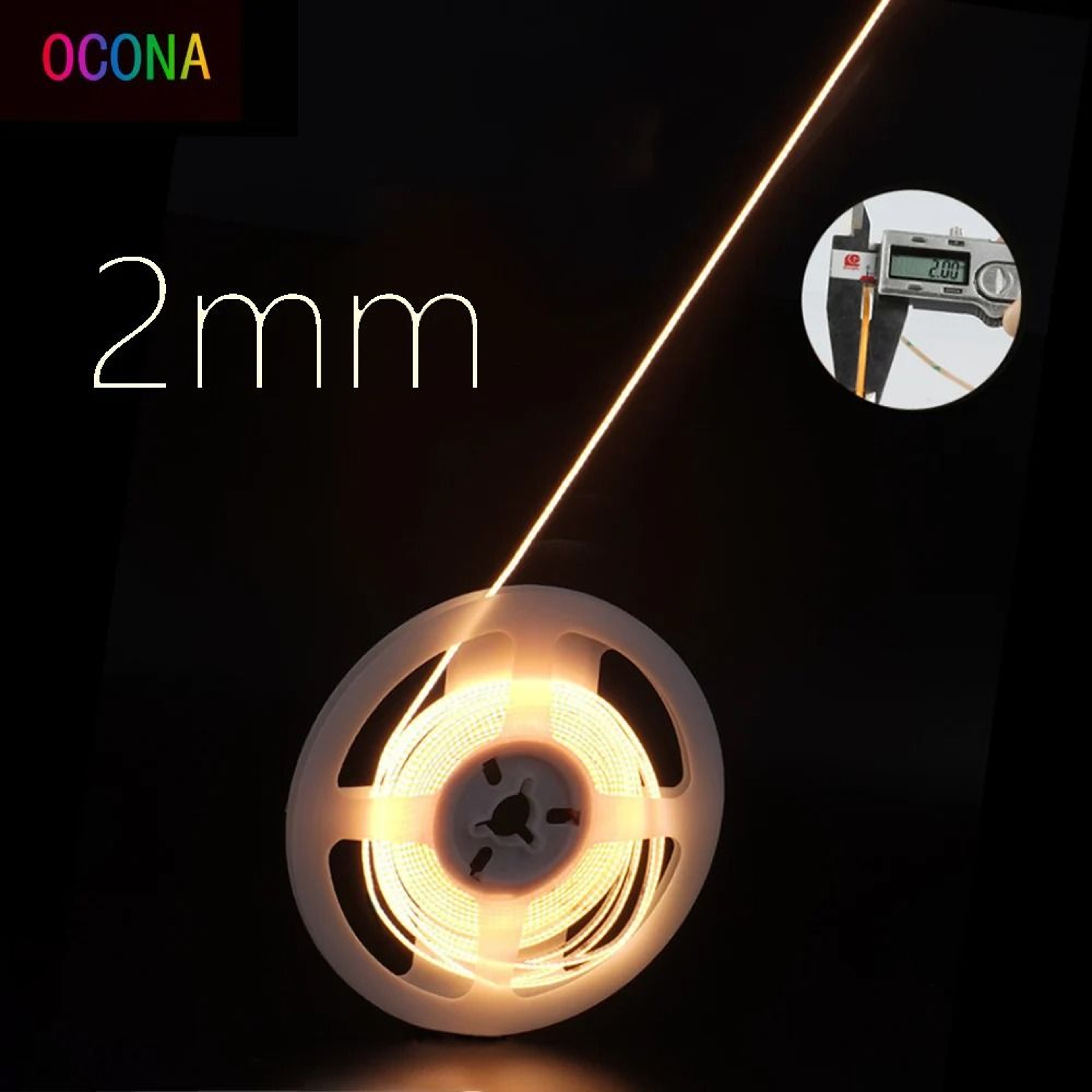 Ultimate Thin 2mm COB LED Strip Light 12V Flexible Tape Light For DIY And Cabinet Projects 0