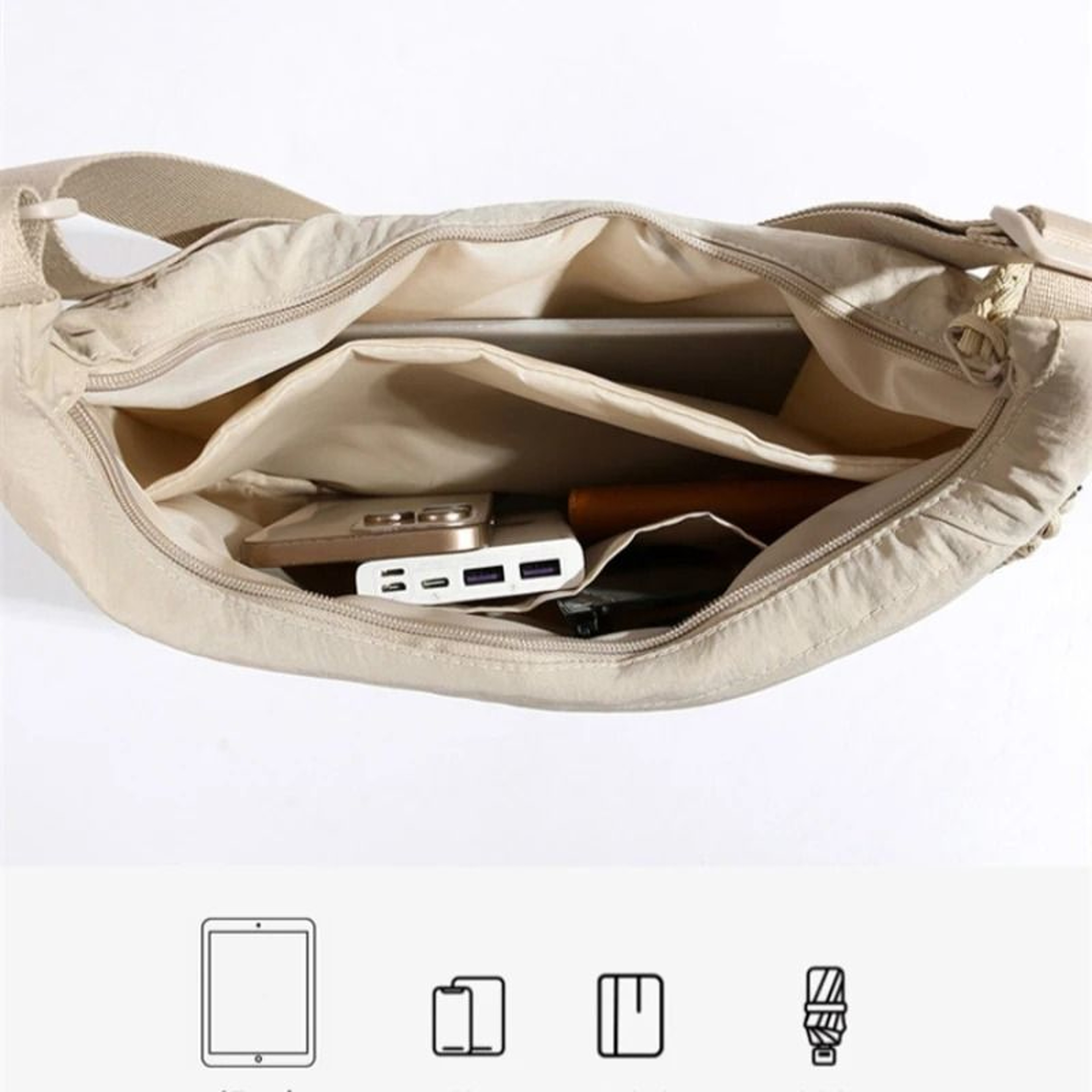 Nylon Shoulder Bag High Capacity Crossbody Messenger For Women 5