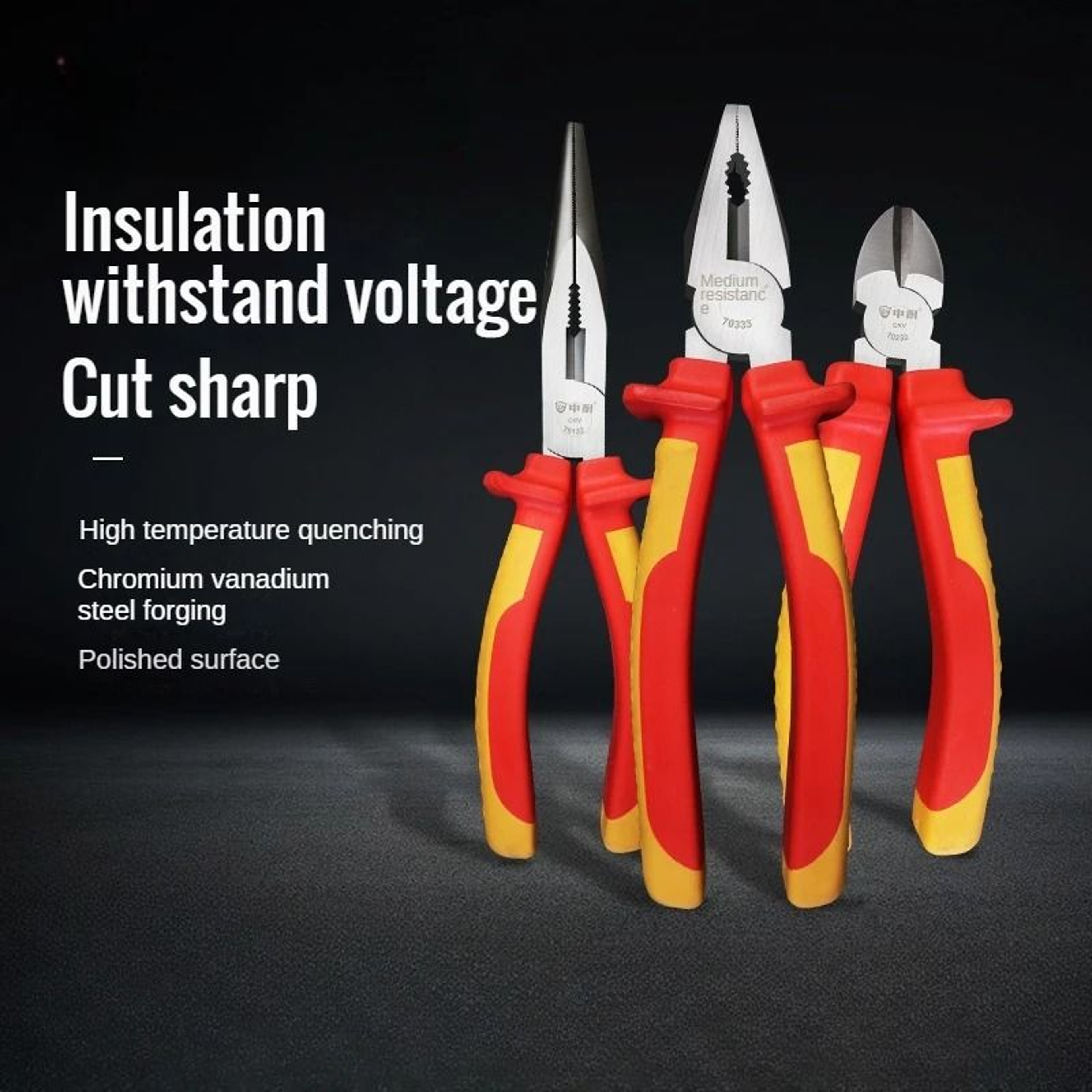 1000V Insulated Electrician Pliers Set For High Voltage Work 3