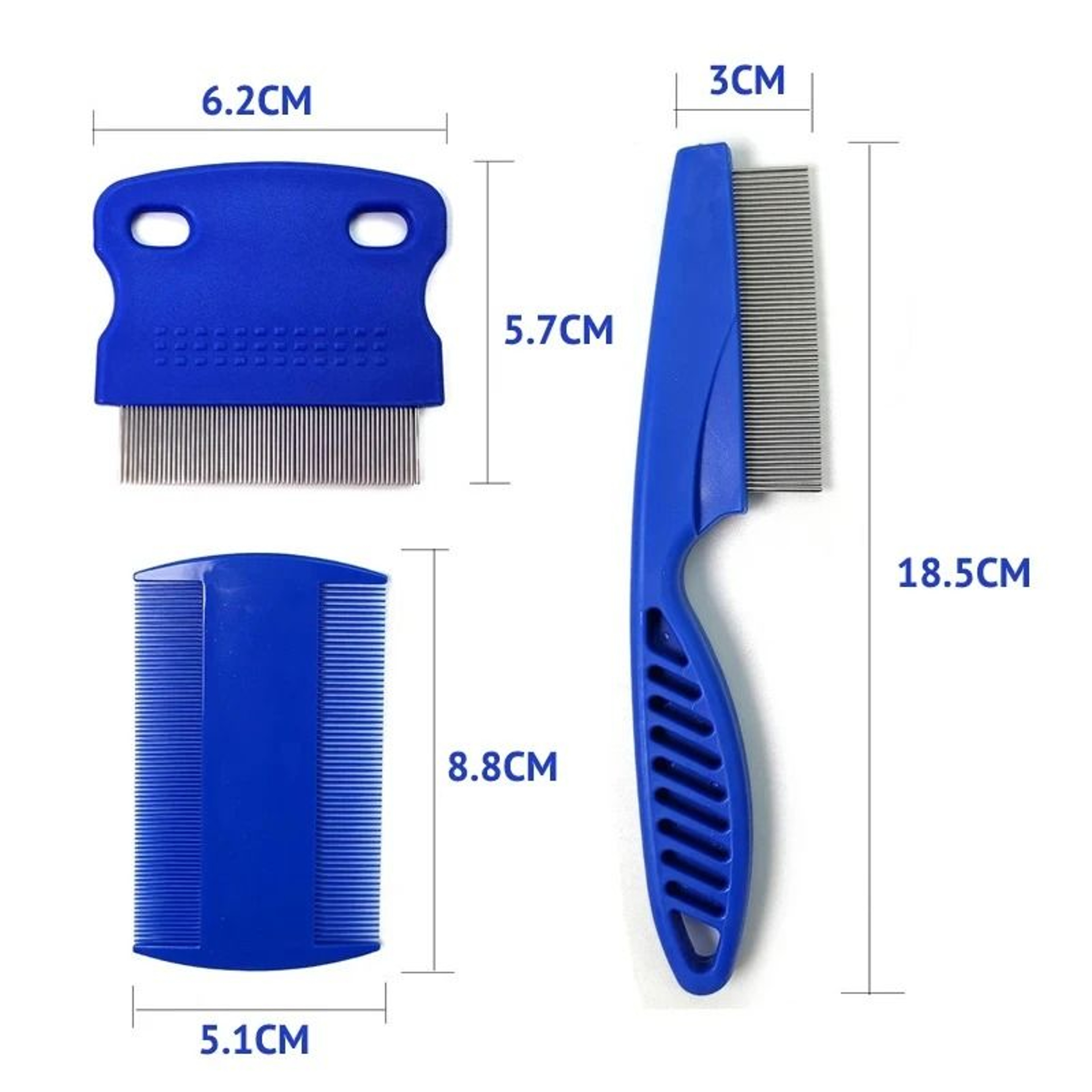 Flea Comb Cat Grooming Comb Set 3 Pcs For Lice  Mucus Removal 1
