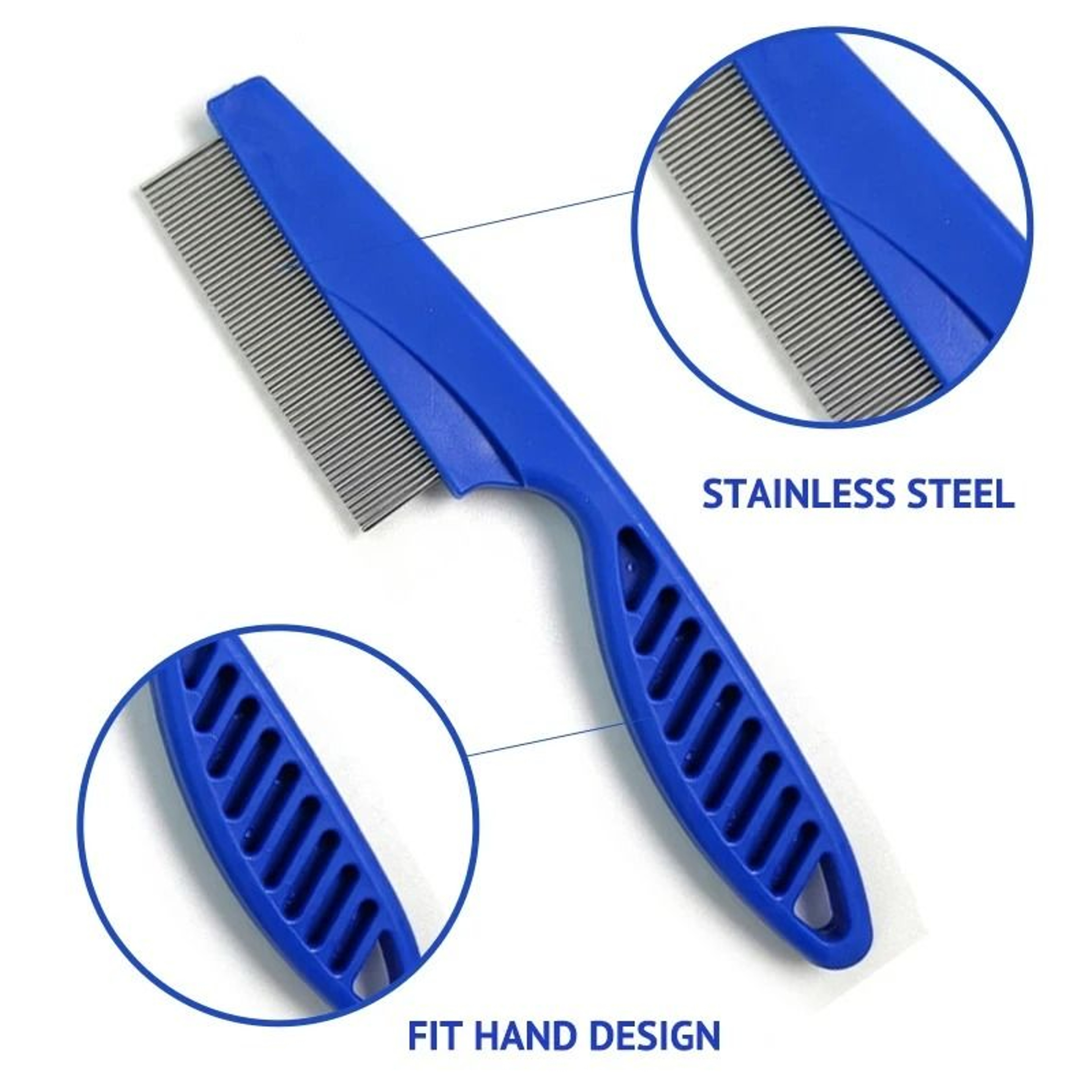 Flea Comb Cat Grooming Comb Set 3 Pcs For Lice  Mucus Removal 4