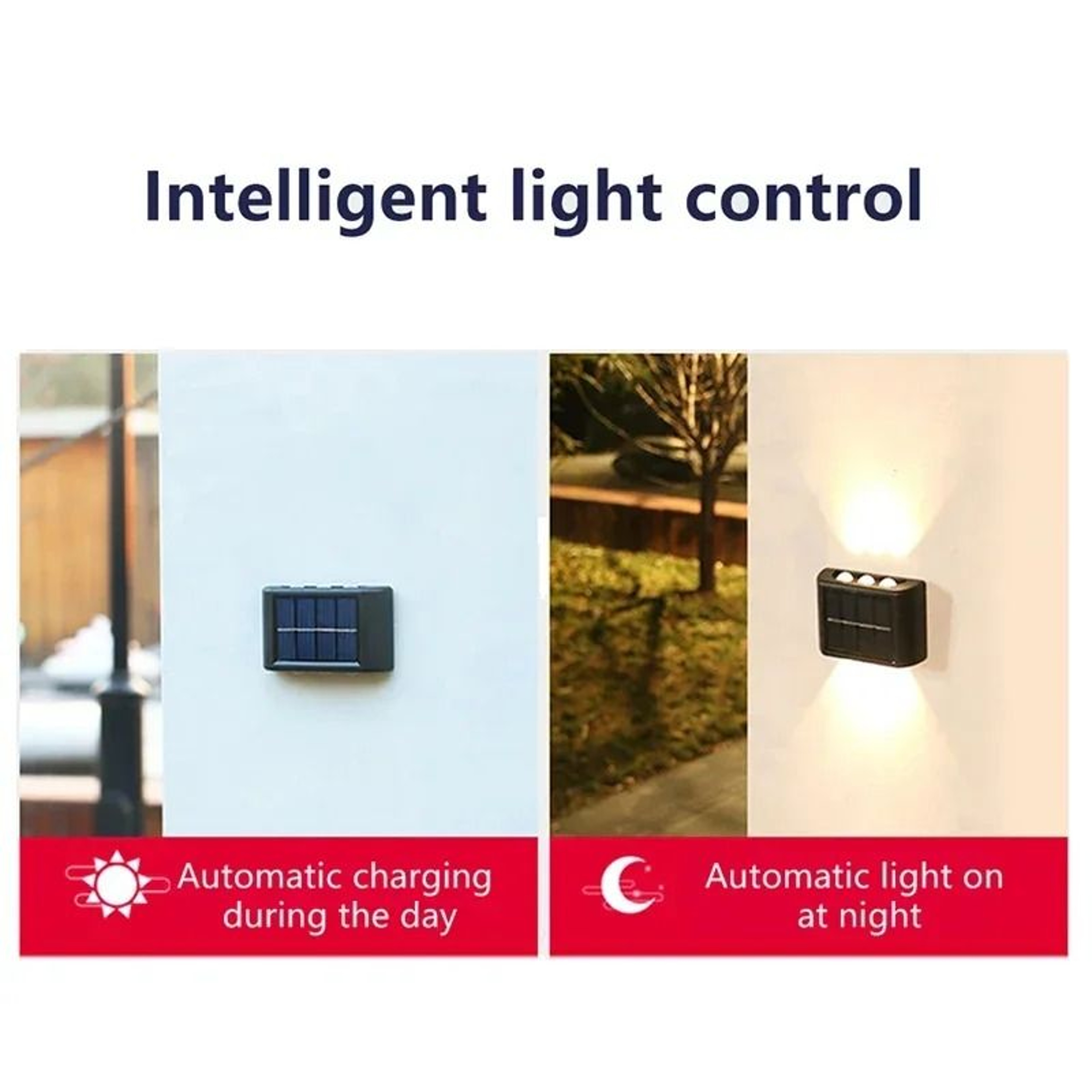 Outdoor Solar Wall Lamp Waterproof Up And Down Light 2