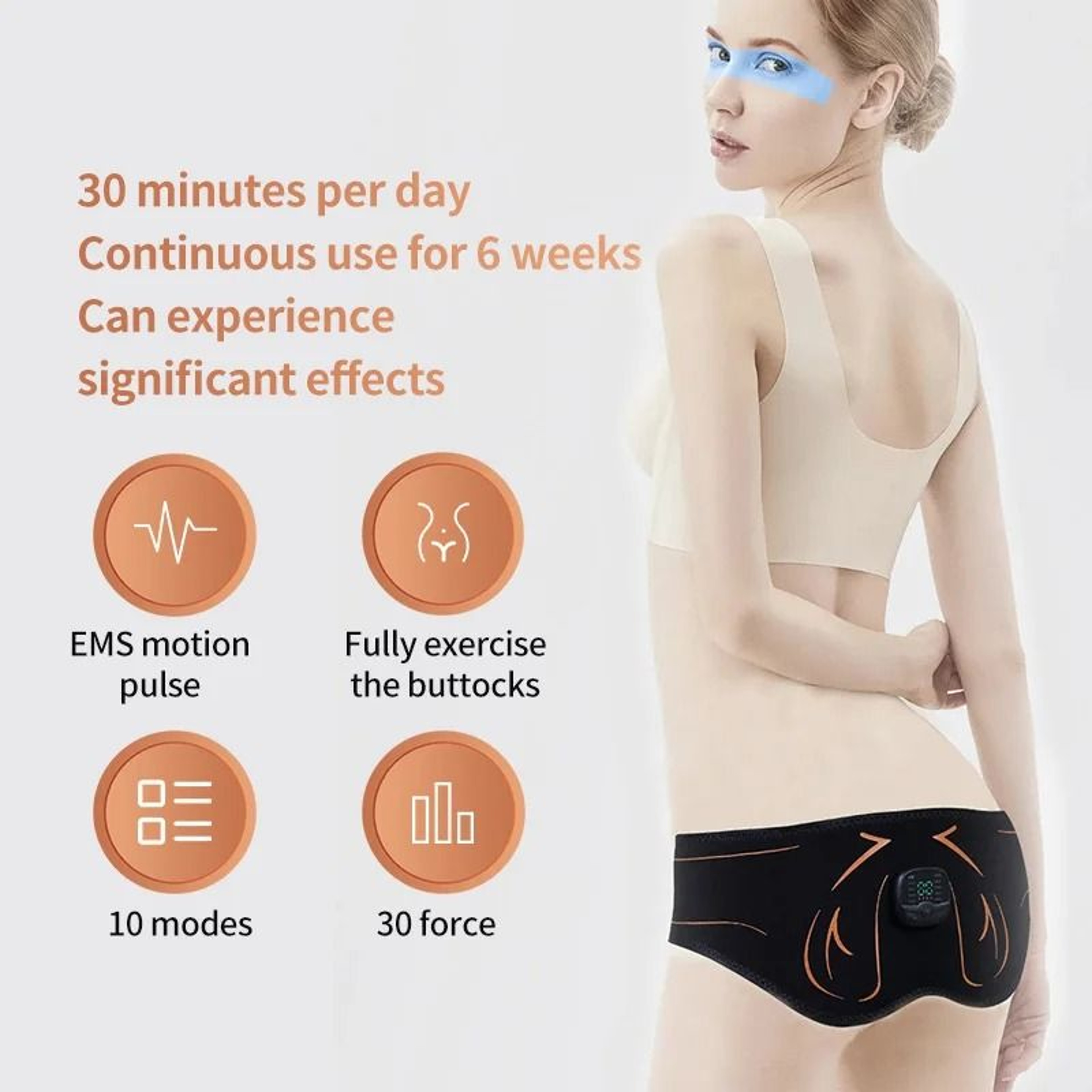 EMS Hip Trainer Glute Massager Muscle Stimulator 4
