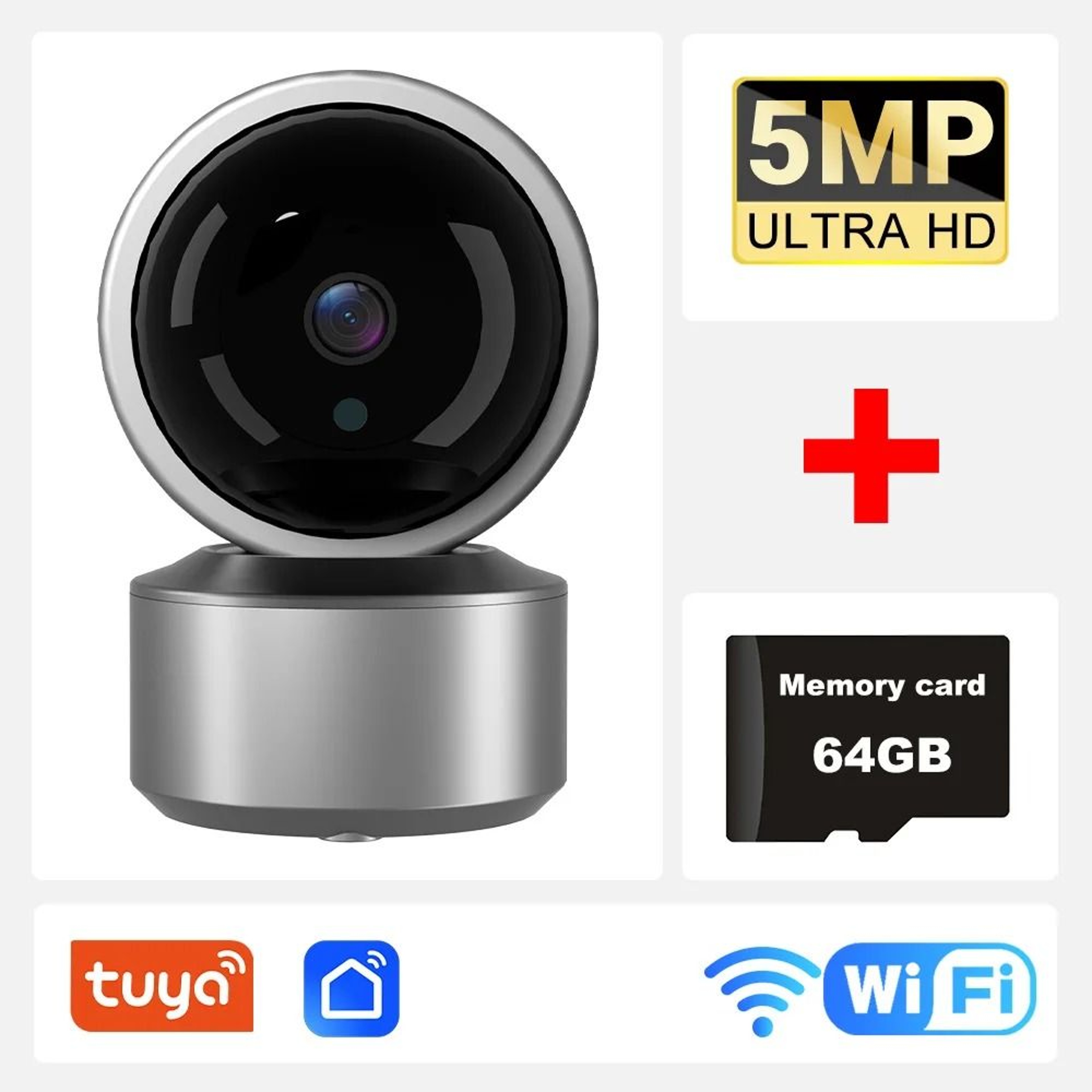 Tuya 5MP Wifi IP Camera Baby Monitor 360 PTZ Two Way Audio Night Vision 12