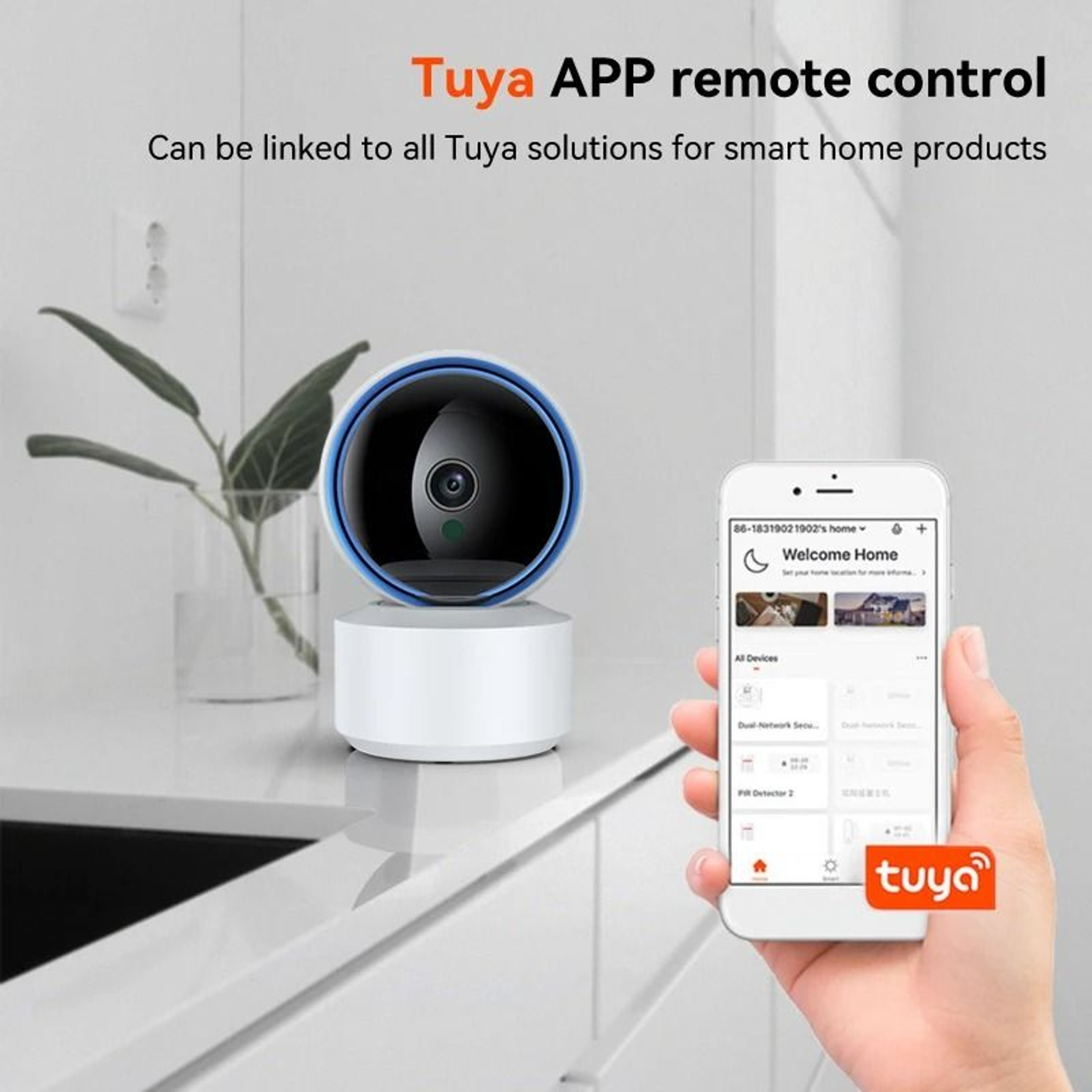 Tuya 5MP Wifi IP Camera Baby Monitor 360 PTZ Two Way Audio Night Vision 4