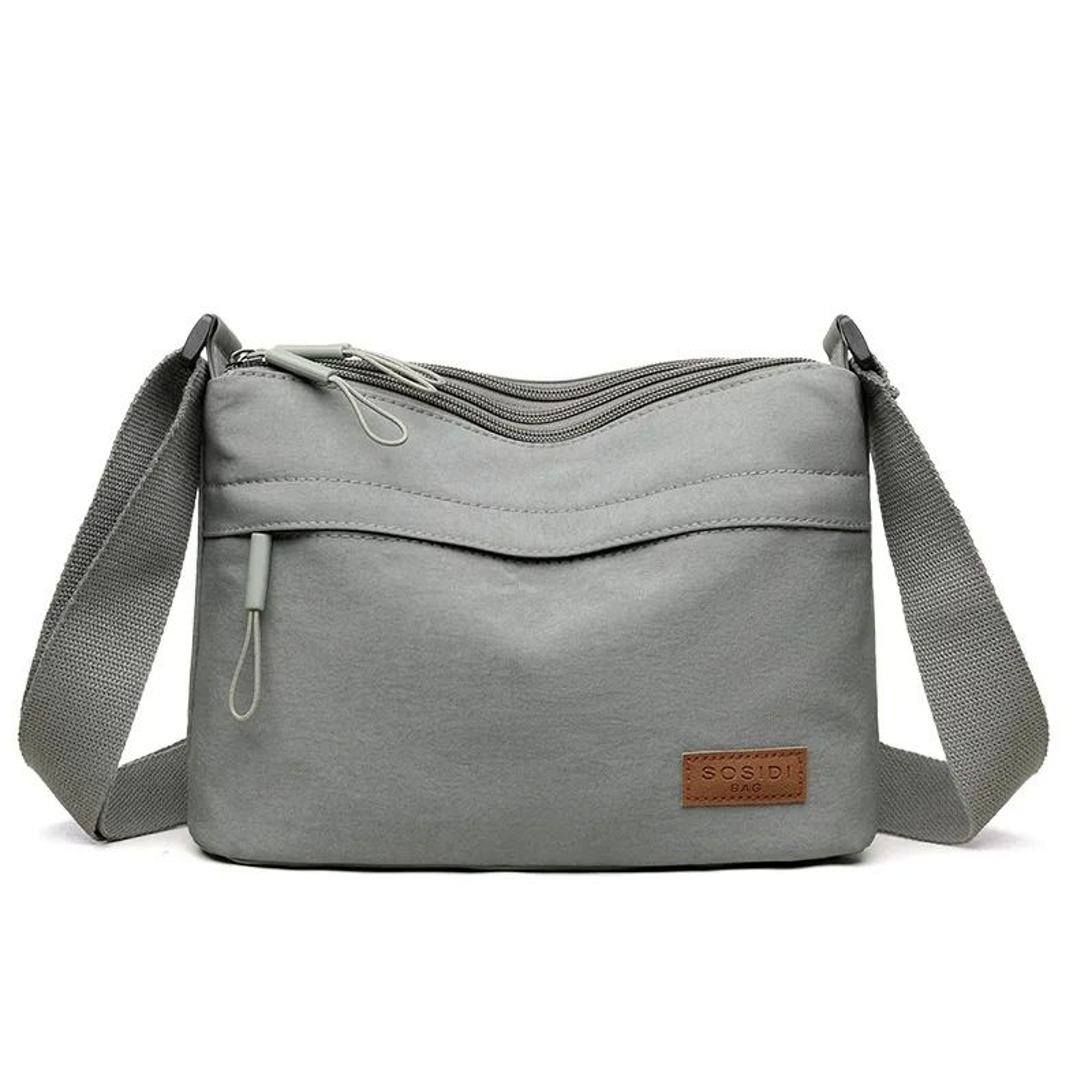 Womens Canvas Crossbody Bag With 3 Main Pockets And Adjustable Shoulder Strap 8