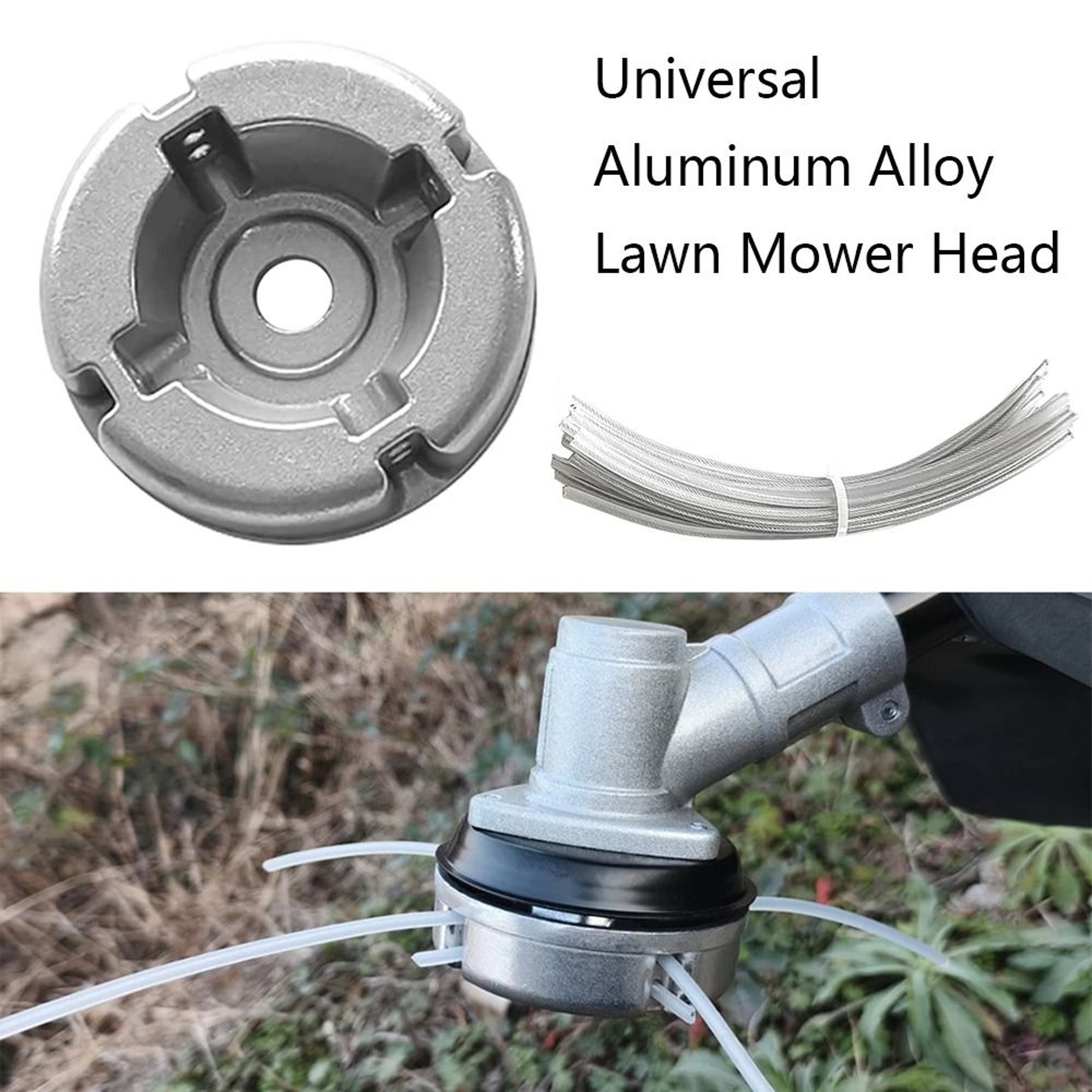 Universal Aluminum Lawn Mower Head With Nylon  Steel Line Accessories 1