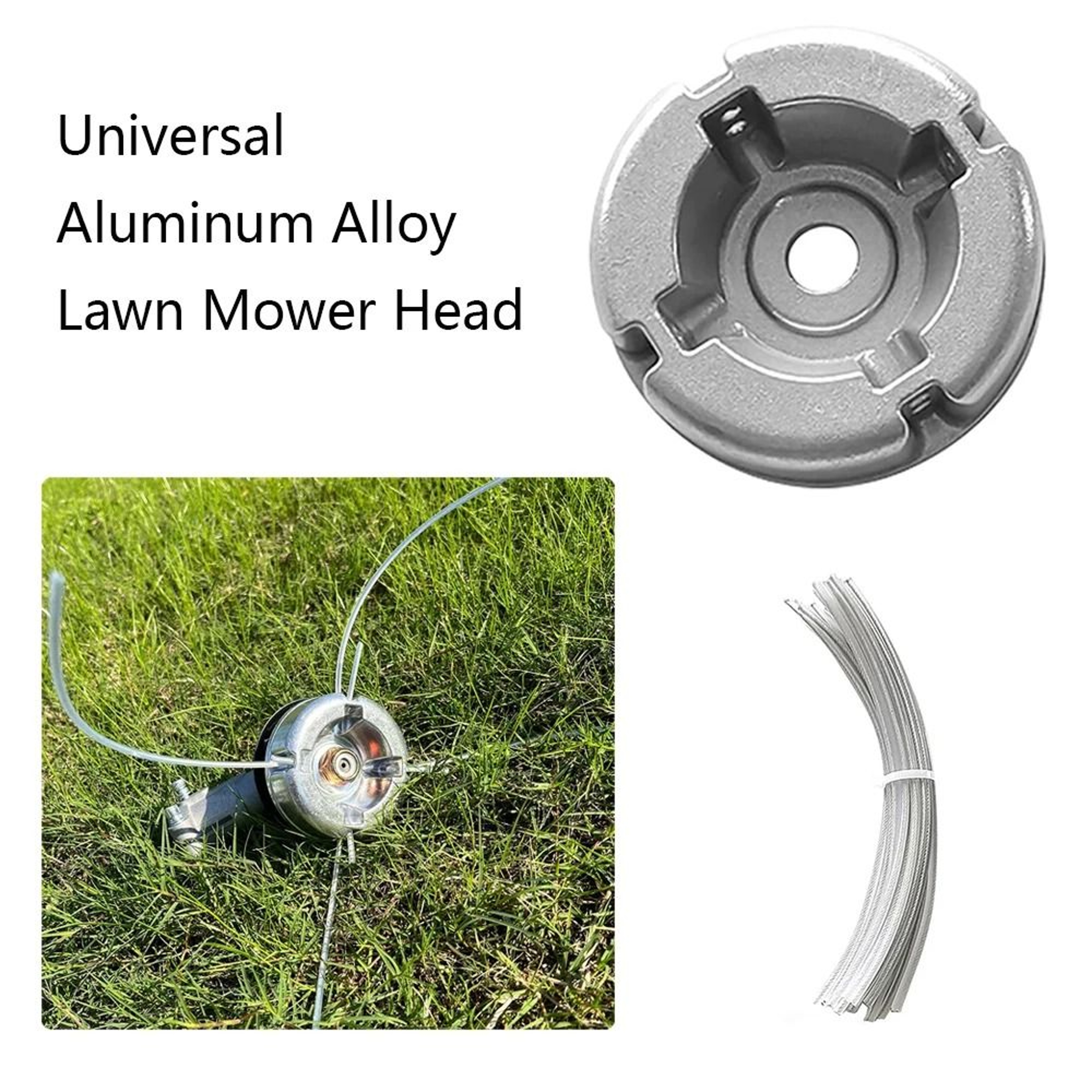 Universal Aluminum Lawn Mower Head With Nylon  Steel Line Accessories 5
