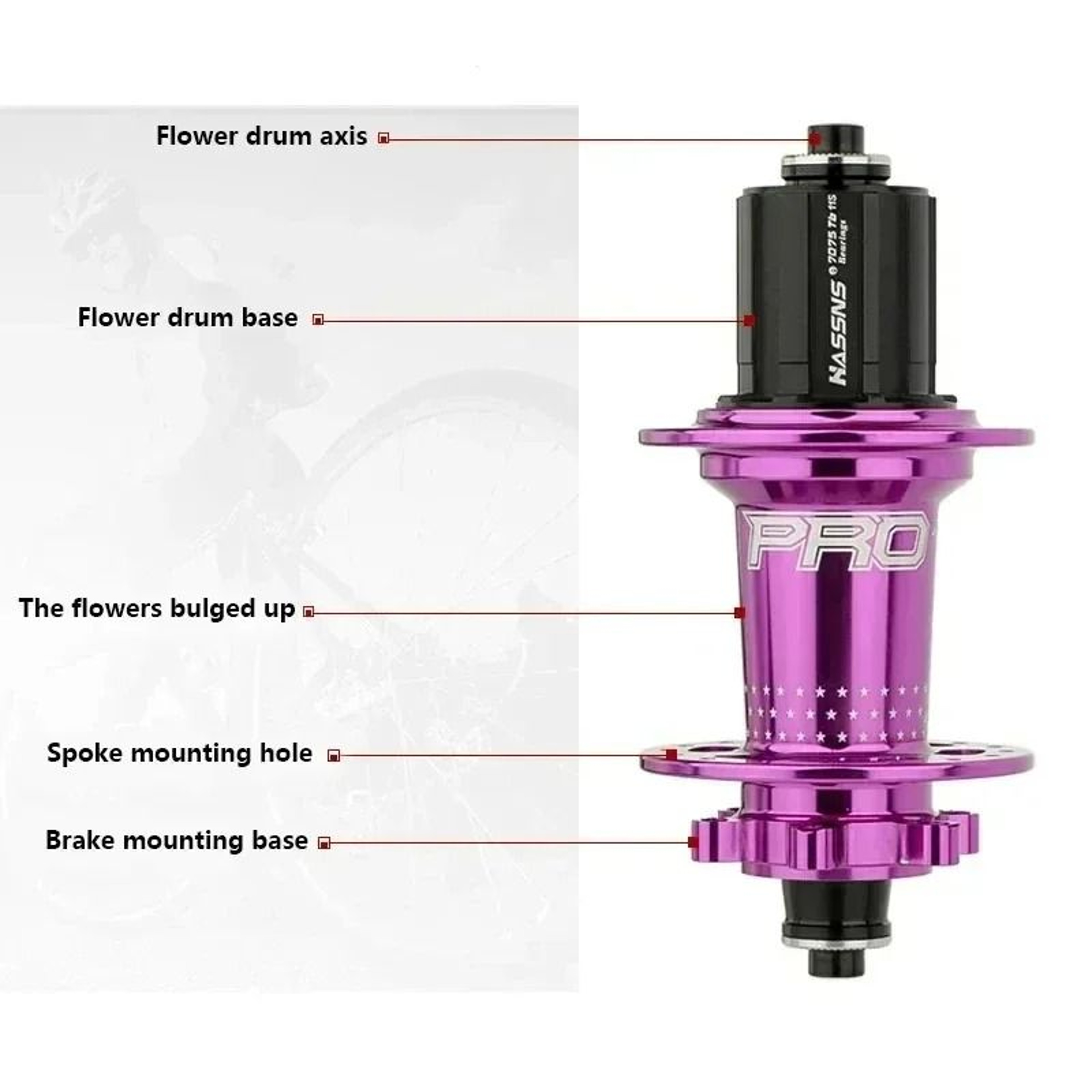 Hassns Pro 7 MTB Hub With Quick Release And 32 Hole Design 3