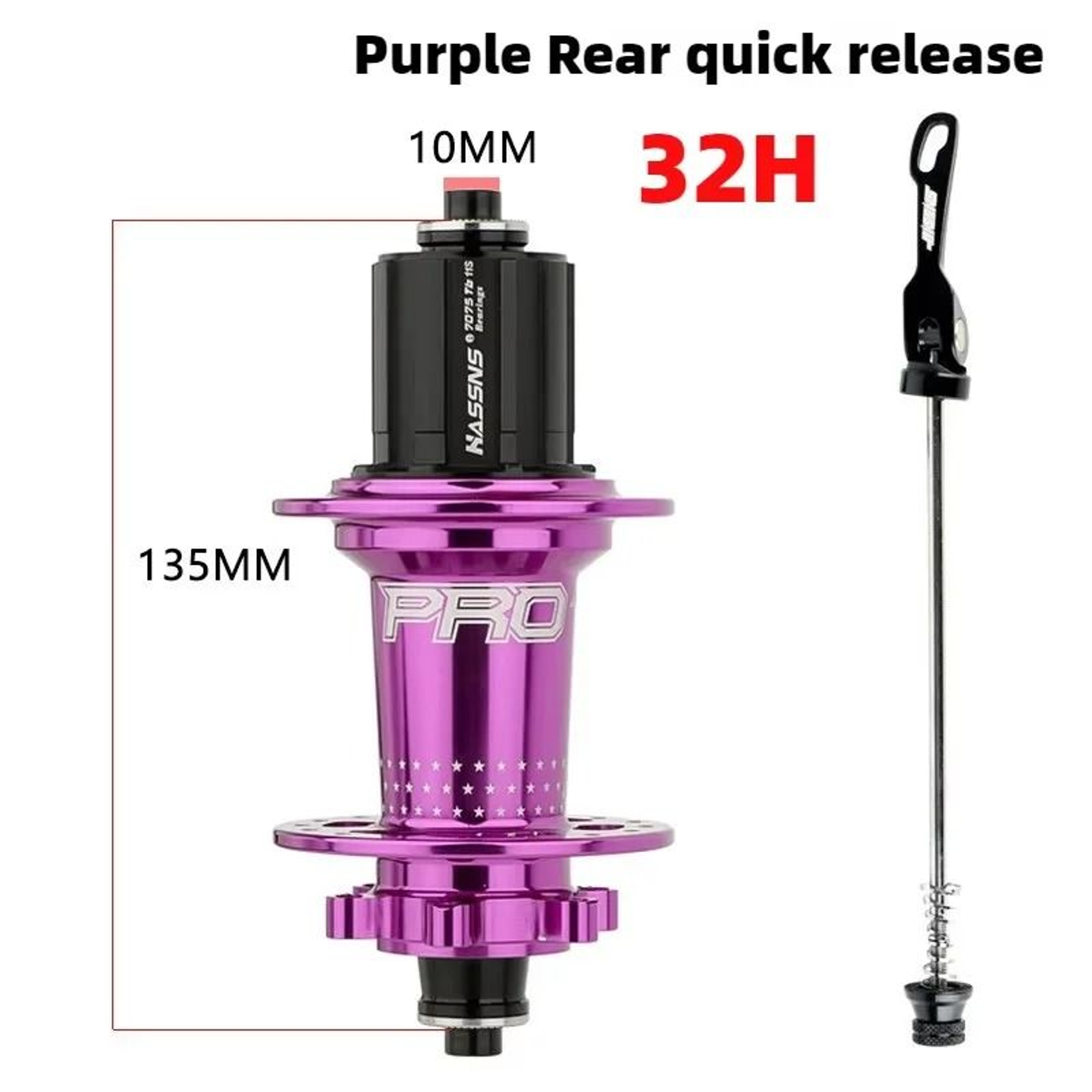 Hassns Pro 7 MTB Hub With Quick Release And 32 Hole Design 27