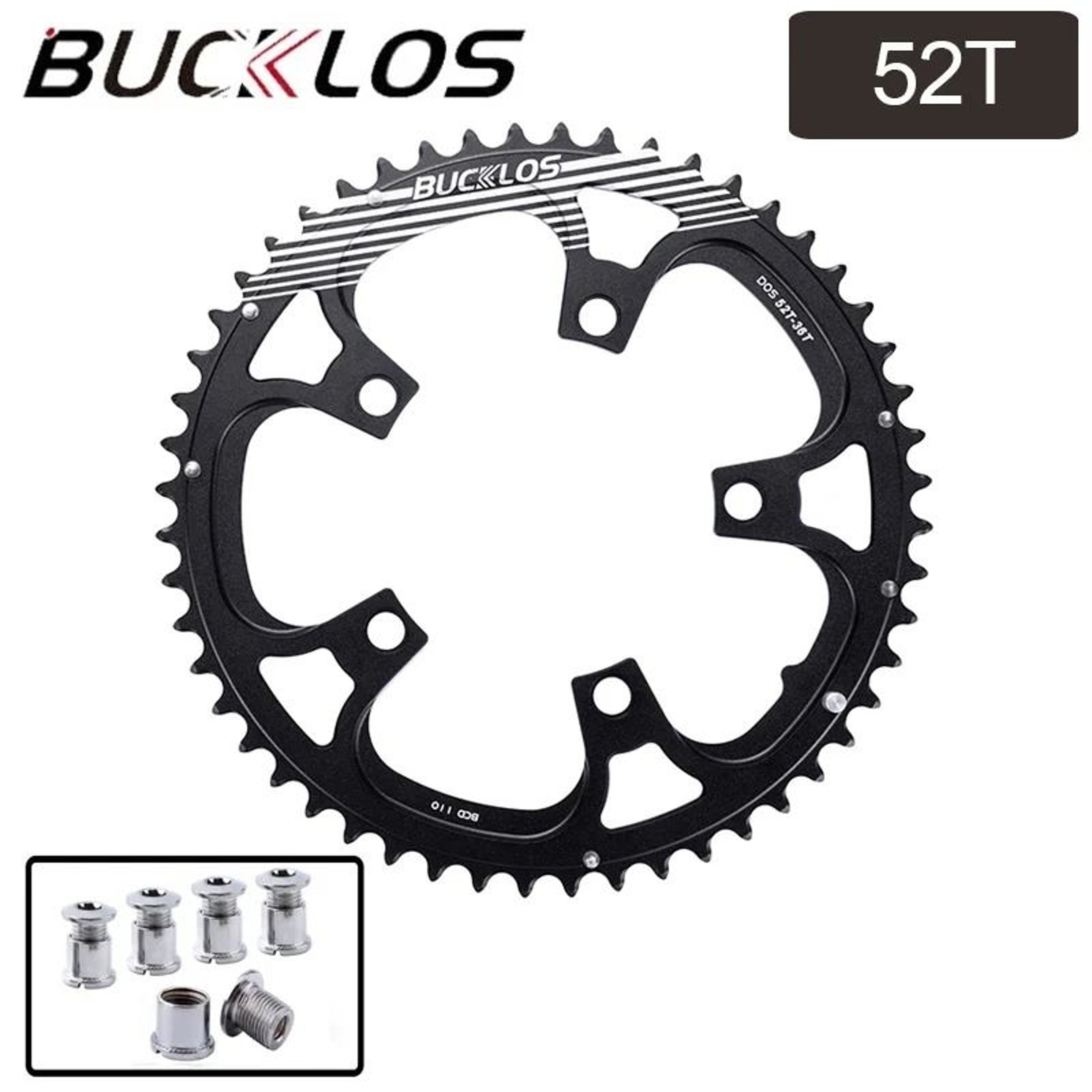 Bucklos Road Bike Chainring 110 BCD 34T To 53T 19