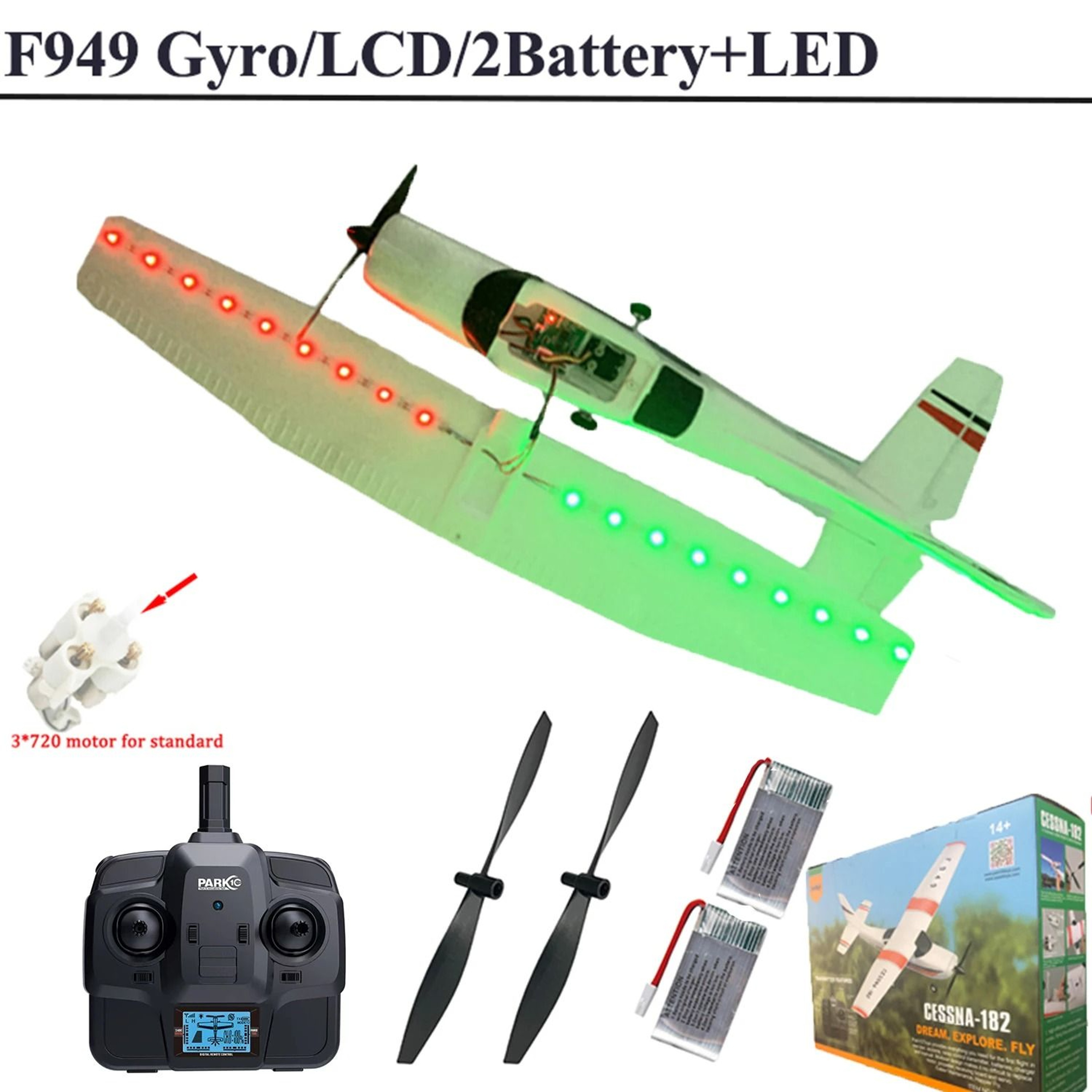WLtoys F949 RC Airplane Cessna 182 3CH Gyro Version 15